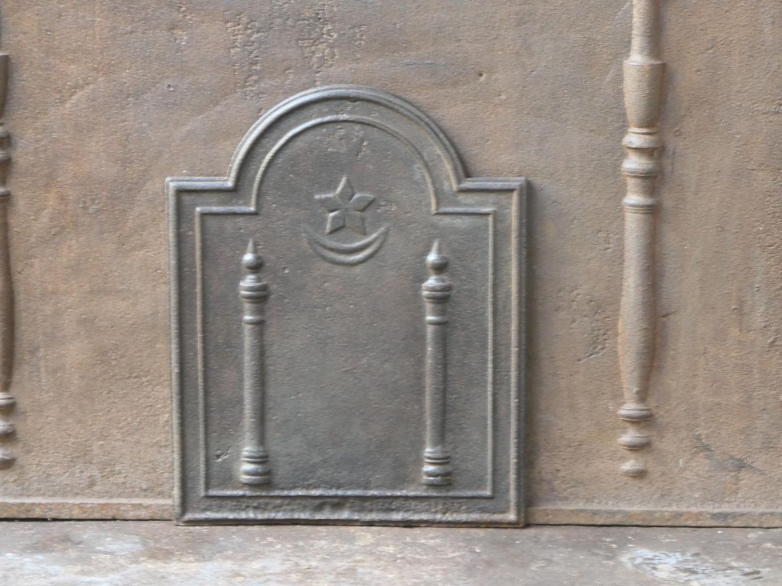Antique French 'Pillars Of Freedom' Fireback / Backsplash, 18th   19th C. photo furniture