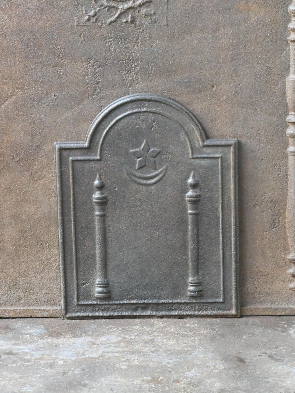 Antique French 'Pillars Of Freedom' Fireback / Backsplash, 18th   19th C. photo Home Fixtures