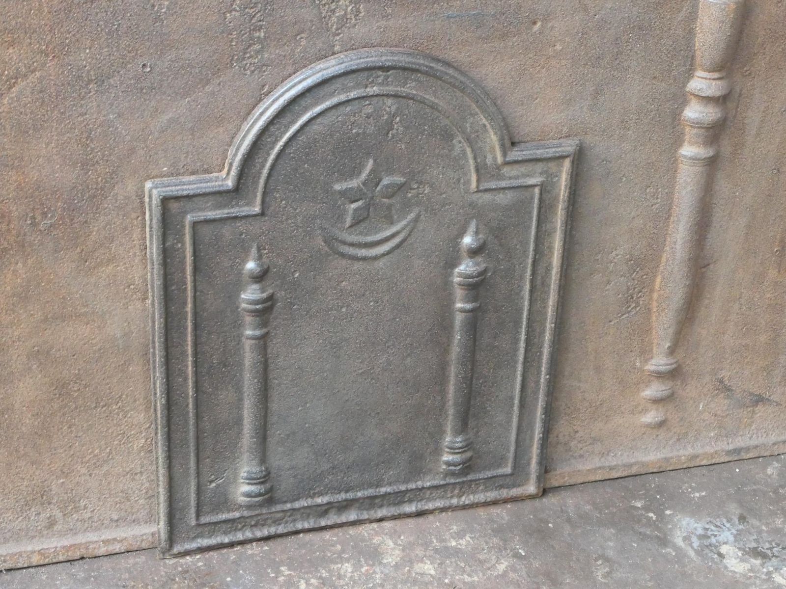 Antique French 'Pillars Of Freedom' Fireback / Backsplash, 18th   19th C. photo buy