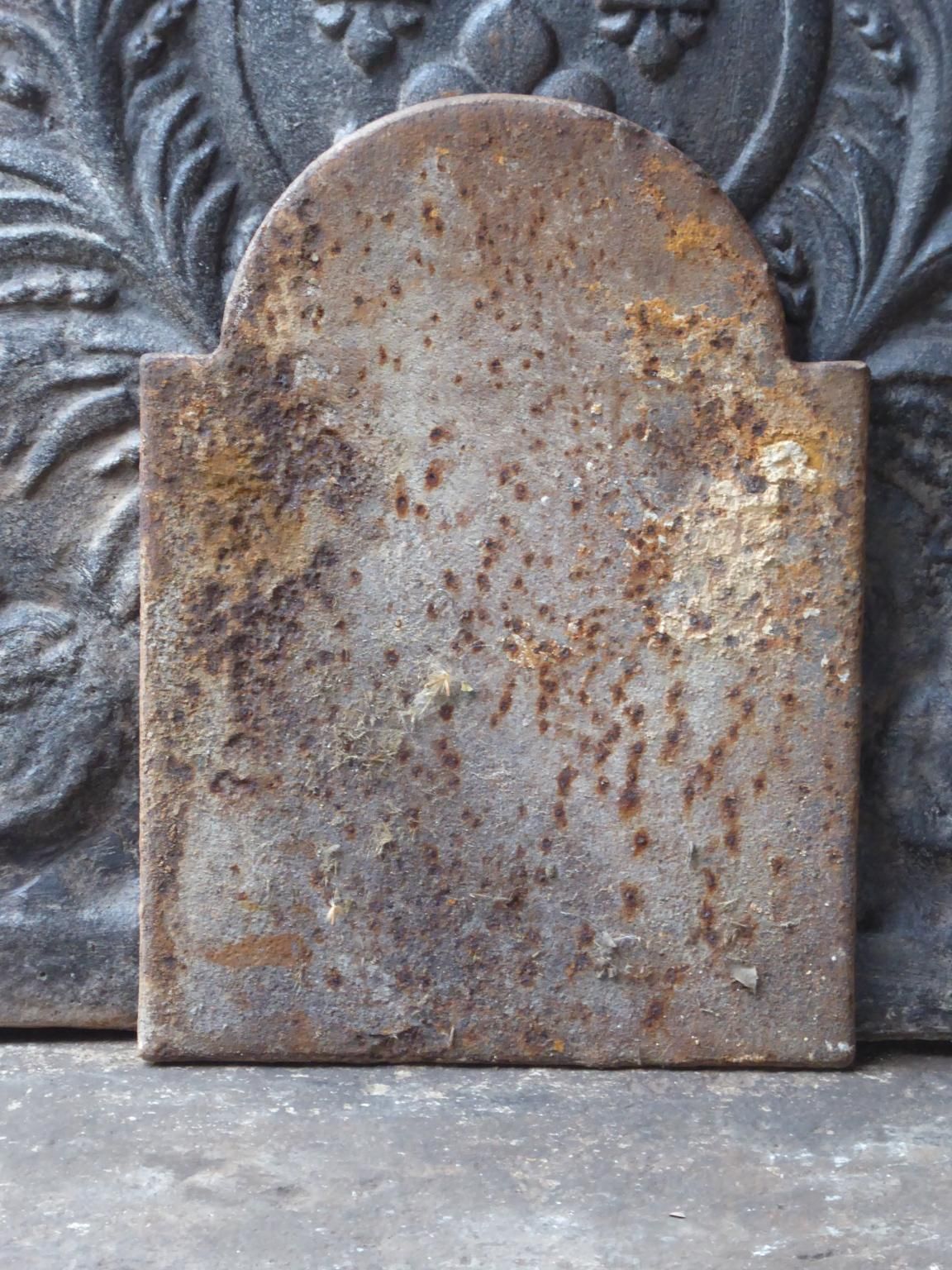 Small Antique French Neoclassical 'Pillars Of Freedom' Fireback / Backsplash photo vintage