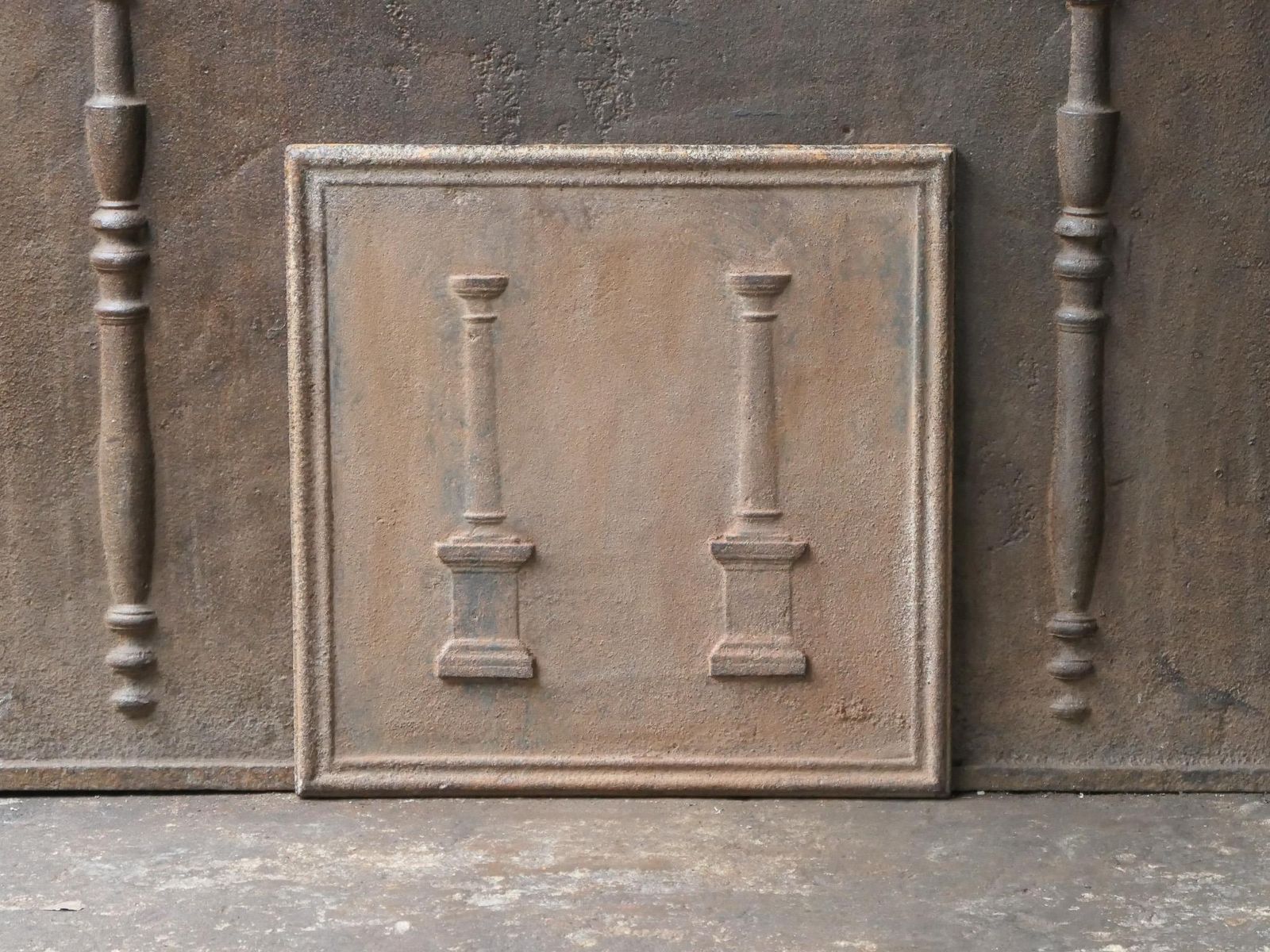 Antique French 'Pillars Of Freedom' Fireback / Backsplash, 18th   19th C. photo Home Fixtures