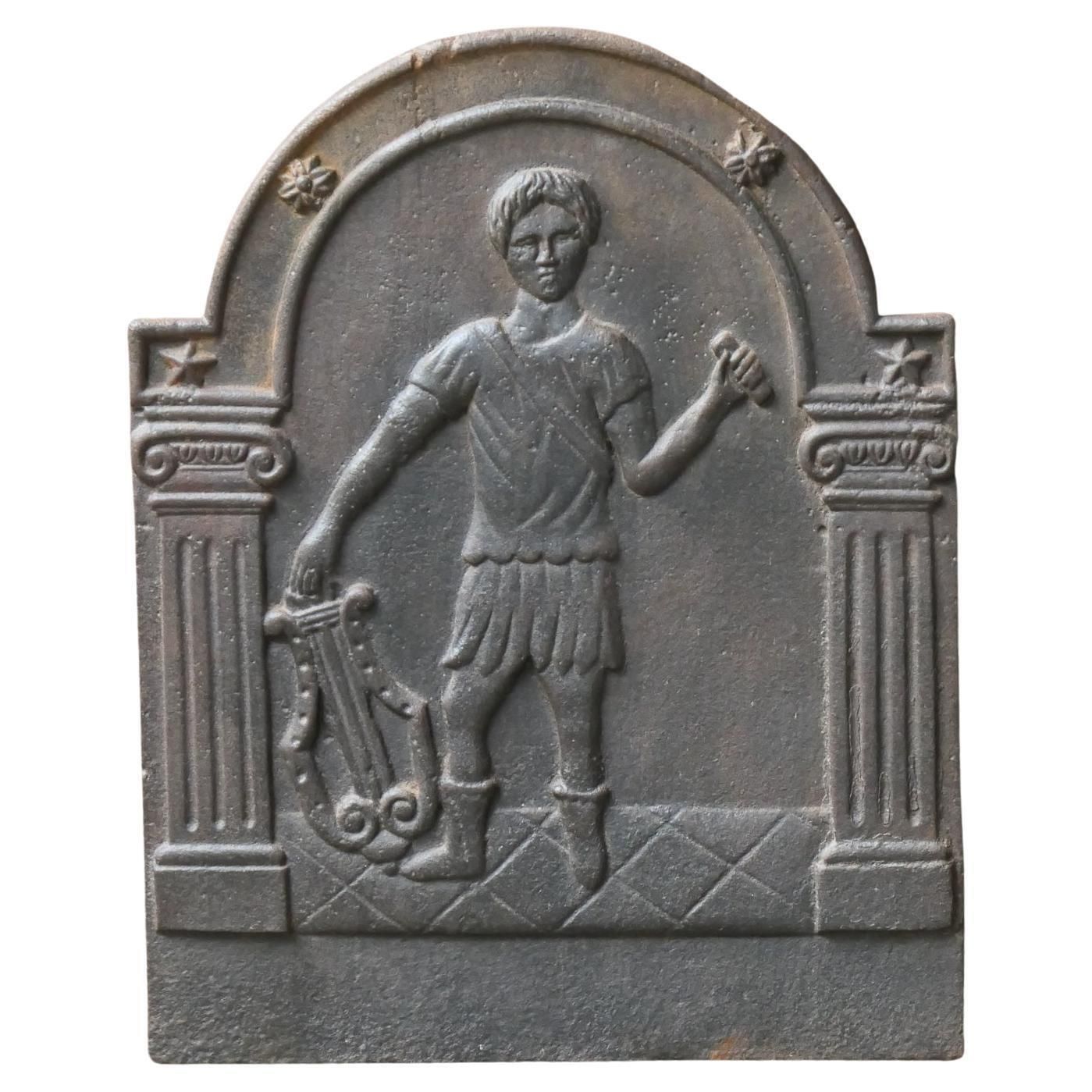 French Napoleon III 'Apollo With Lyre' Fireback / Backsplash, 19th Century