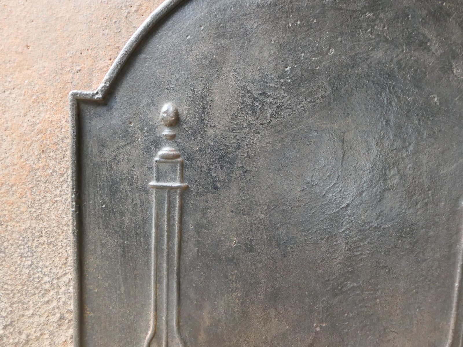 photo furniture Antique French 'Pillars Of Freedom' Fireback / Backsplash, 18th   19th Century