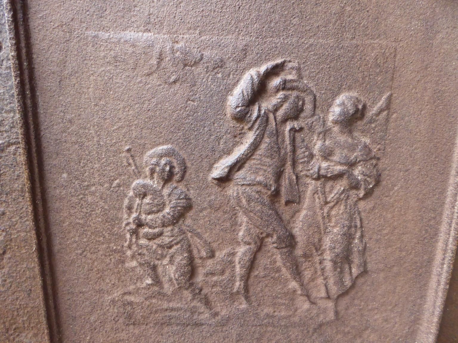 French Napoleon III 'Dancers' Fireback / Backsplash, 19th Century photo 405.0