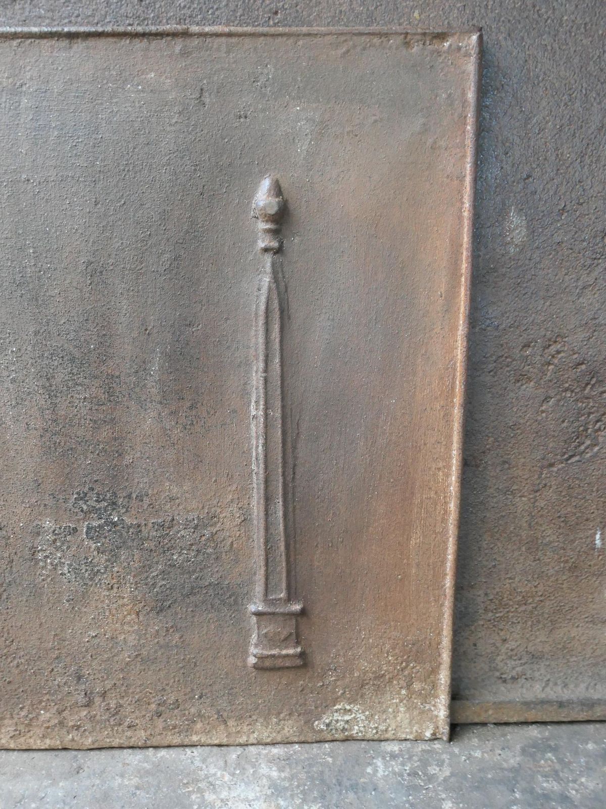 Antique French Neoclassical 'Pillars Of Freedom' Fireback / Backsplash, 19th C. photo Home Fixtures