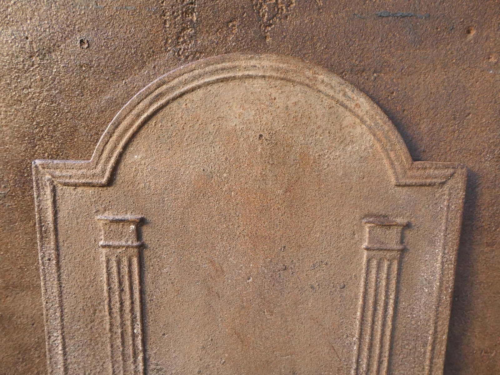 Antique French Neoclassical 'Pillars Of Freedom' Fireback / Backsplash, 19th C. photo 337.0