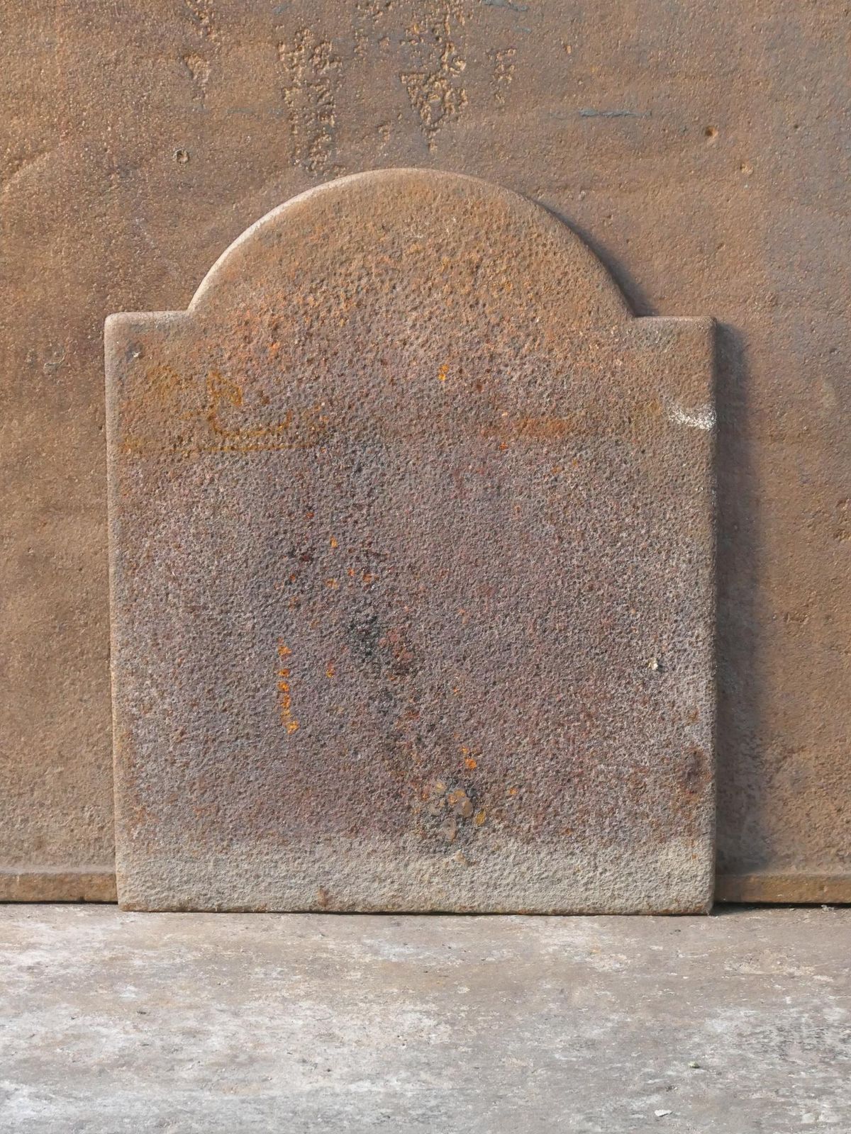 Antique French Neoclassical 'Pillars Of Freedom' Fireback / Backsplash, 19th C. photo vintage
