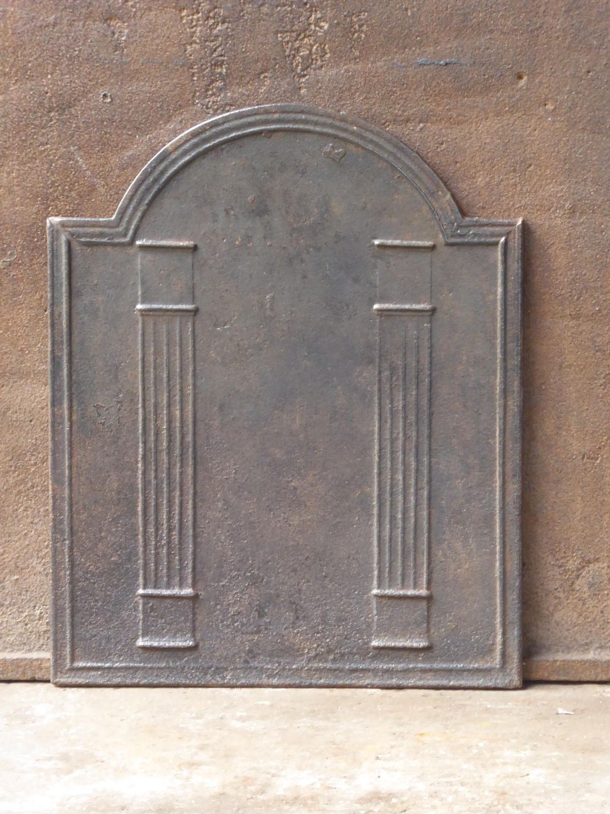 Antique French Neoclassical 'Pillars Of Freedom' Fireback / Backsplash photo furniture