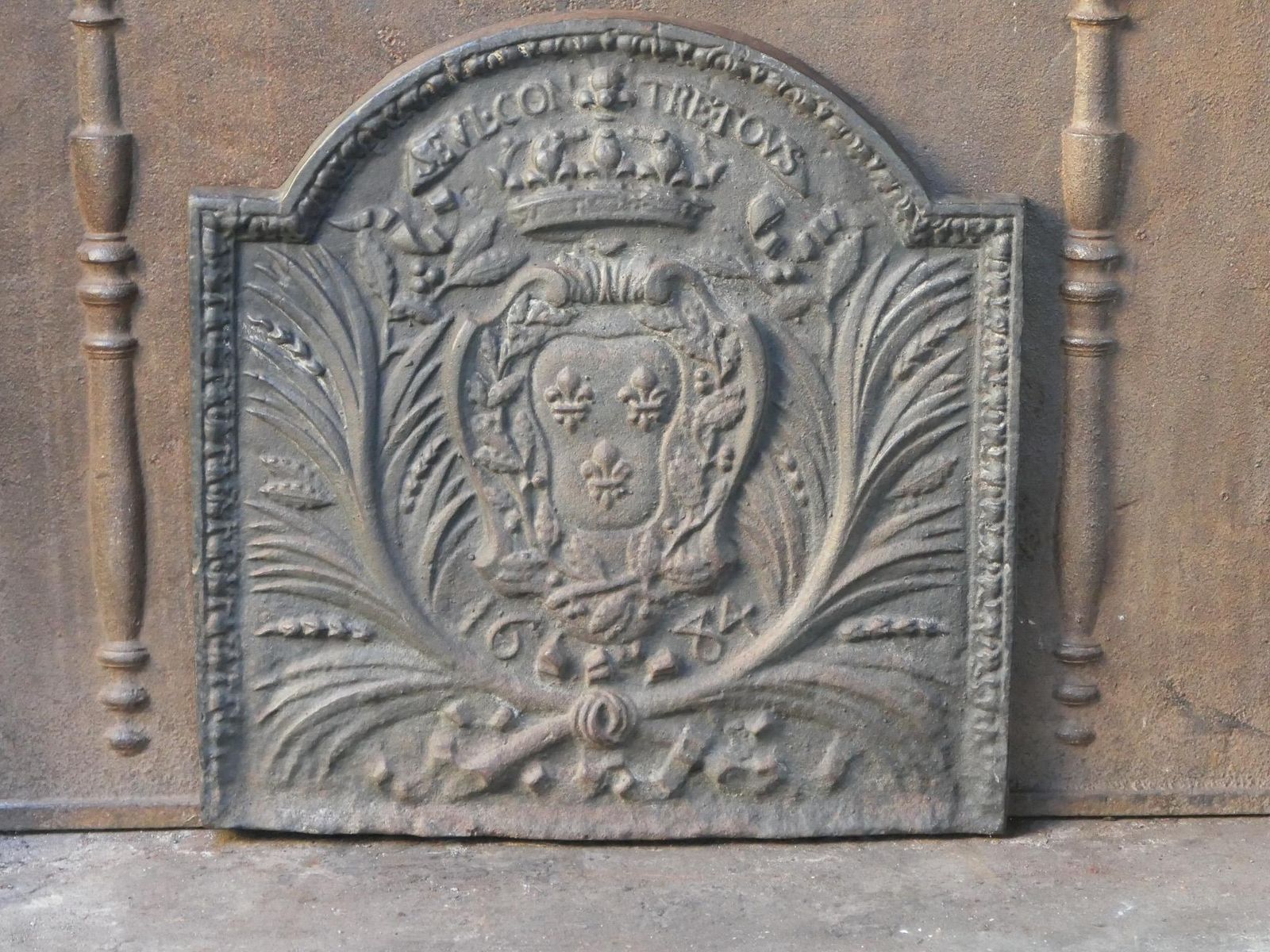 French Louis XIV Style 'Seul Contre Tous' Fireback / Backsplash photo Home Fixtures