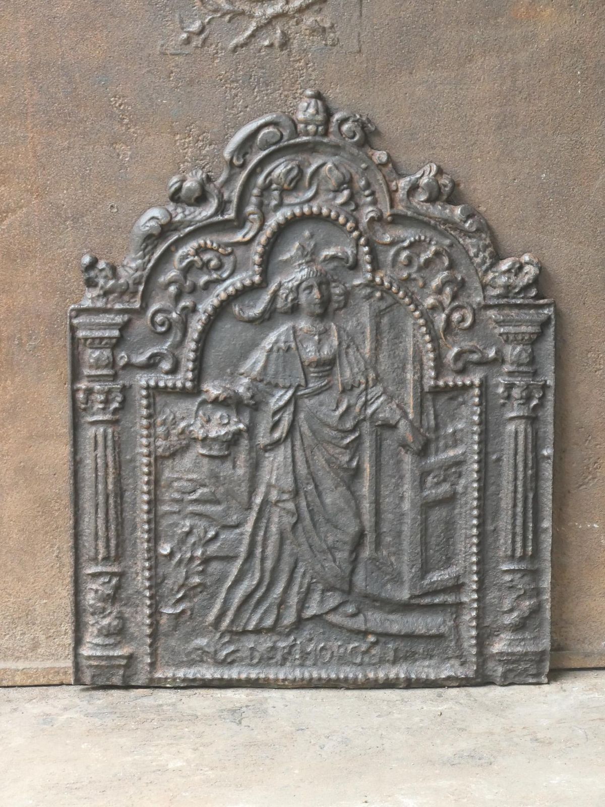 Antique French 'Allegory Of The Morning' Fireback / Backsplash, 18th   19th C. photo furniture