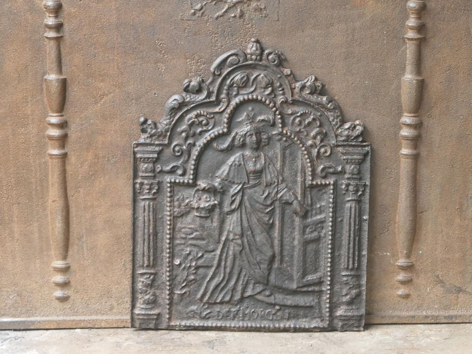 Antique French 'Allegory Of The Morning' Fireback / Backsplash, 18th   19th C. photo Home Fixtures