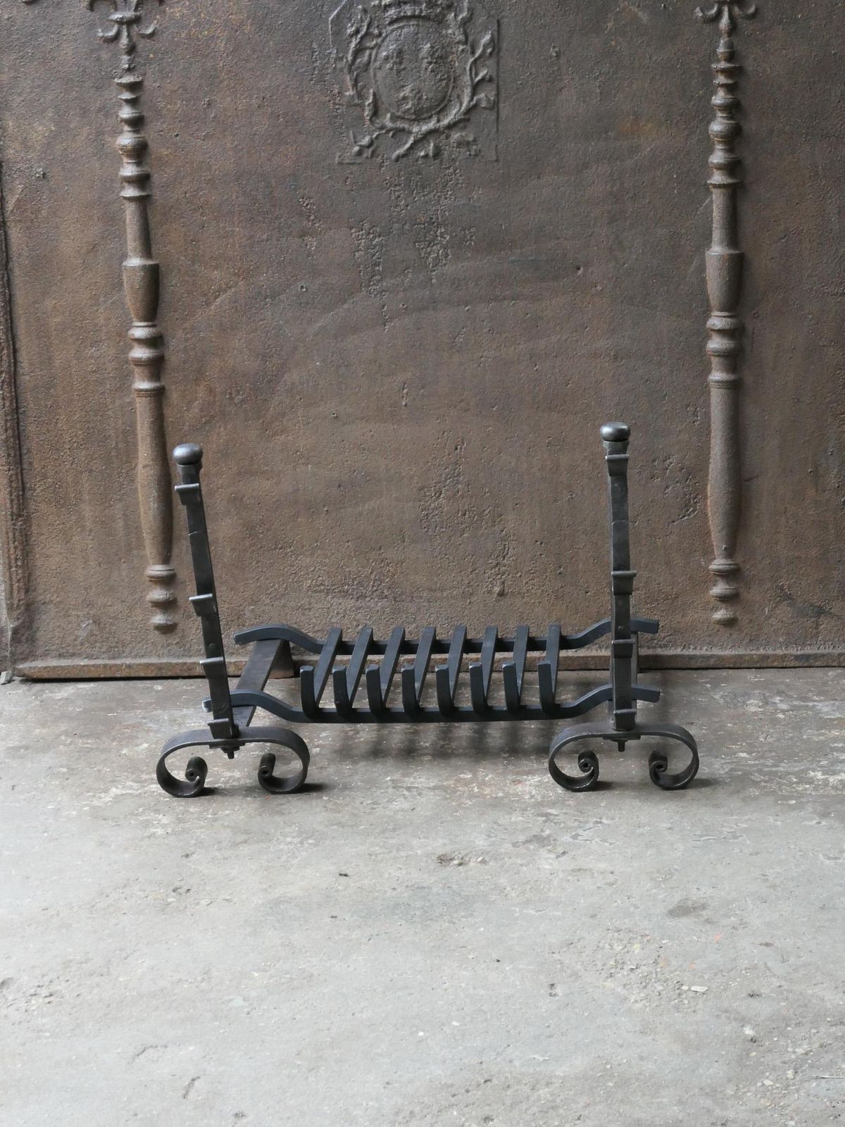 French Louis XV Period Fireplace Grate Or Fire Basket, 18th Century photo furniture