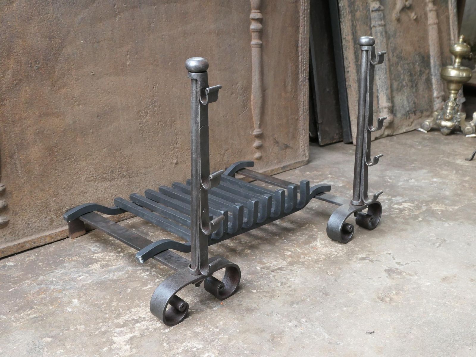 photo buy French Louis XV Period Fireplace Grate Or Fire Basket, 18th Century