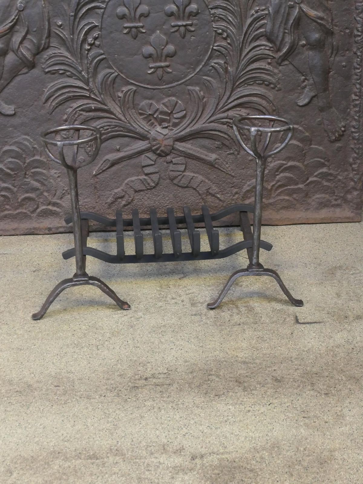 French Louis XV Period Fireplace Grate Or Fire Basket, 18th Century photo for sale