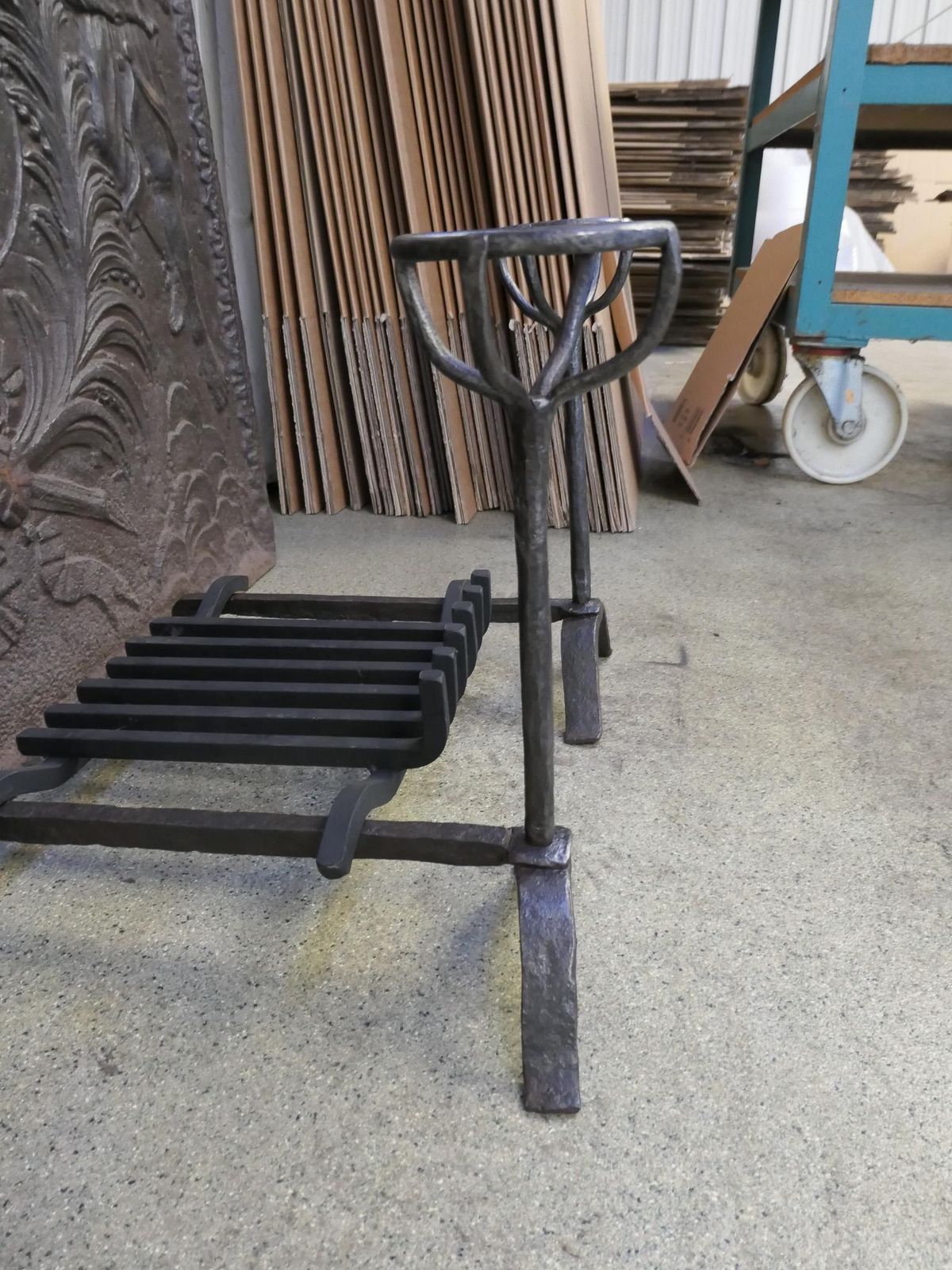 photo buy French Louis XV Period Fireplace Grate Or Fire Basket, 18th Century