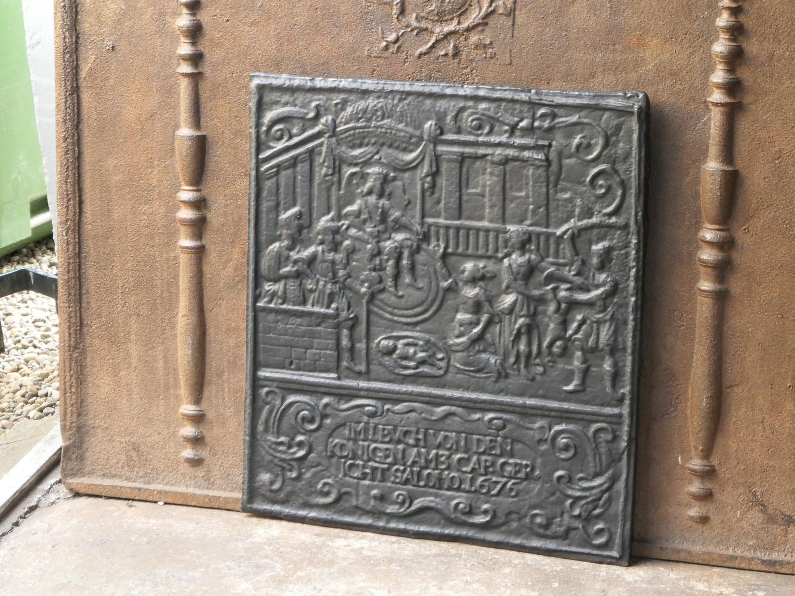 Antique German 'Judgement Of Solomon' Fireback / Backsplash, 17th Century photo Home Fixtures