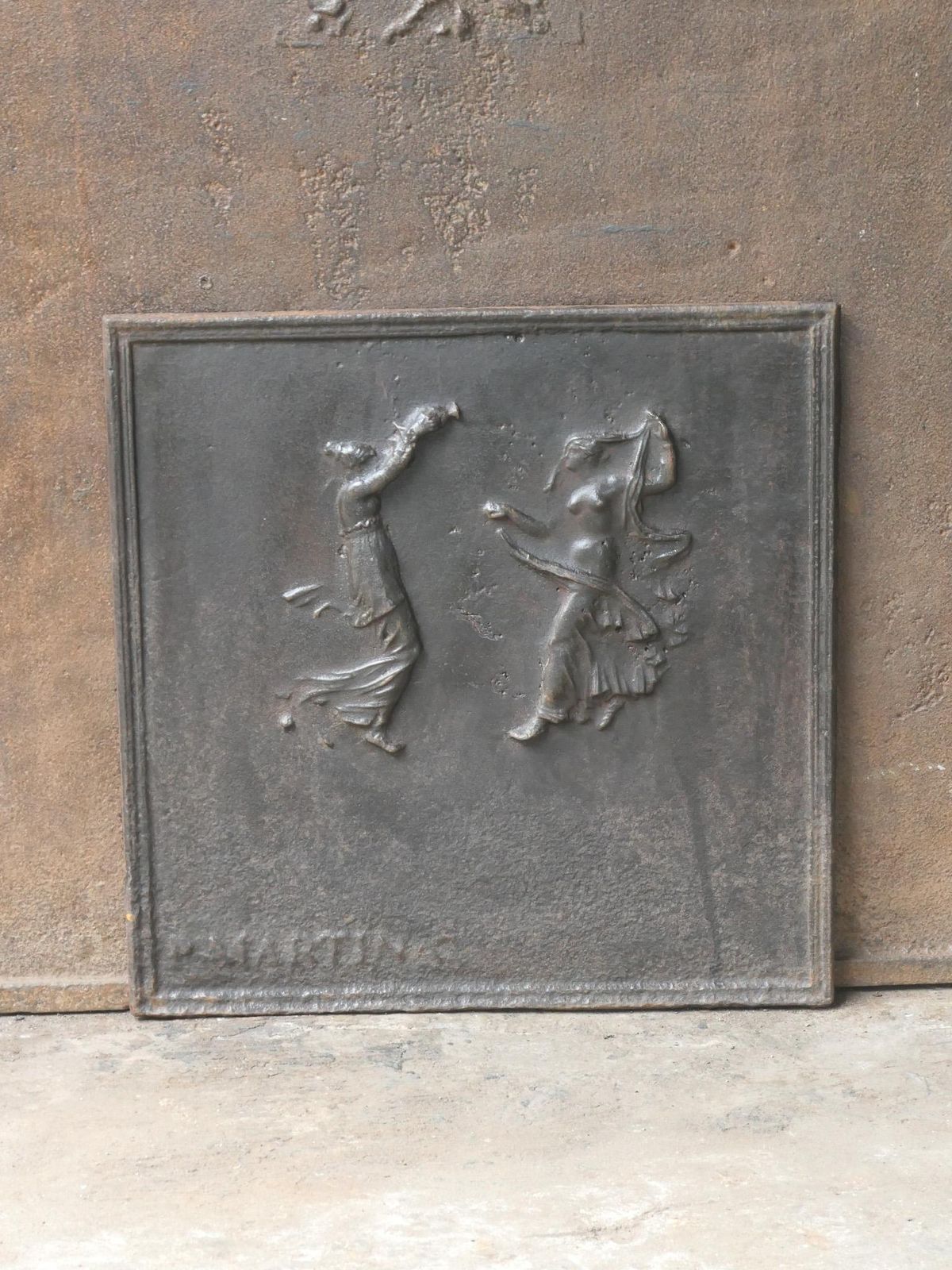 French Neoclassical 'Dancers' Fireback / Backsplash, 18th   19th Century photo furniture