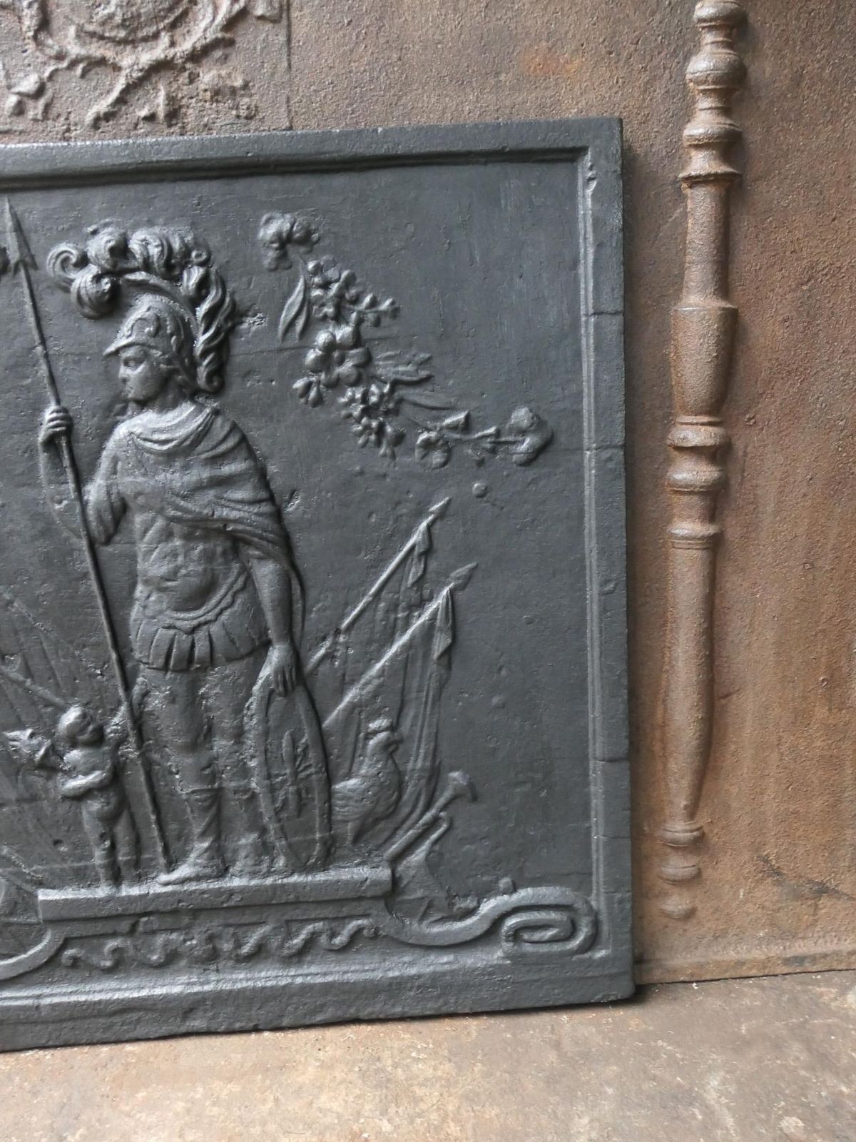 Antique French 'Mars' Fireback / Backsplash, 19th Century photo buy