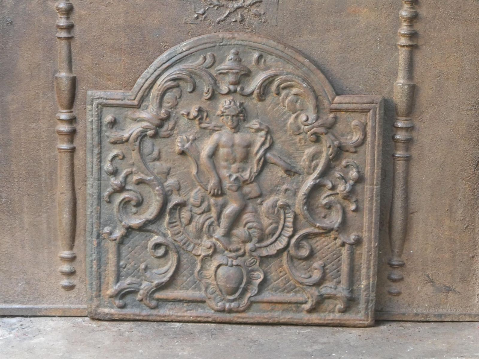 French Louis XV Style 'Apollo With Lyre' Fireback / Backsplash, 20th Century photo 576.0