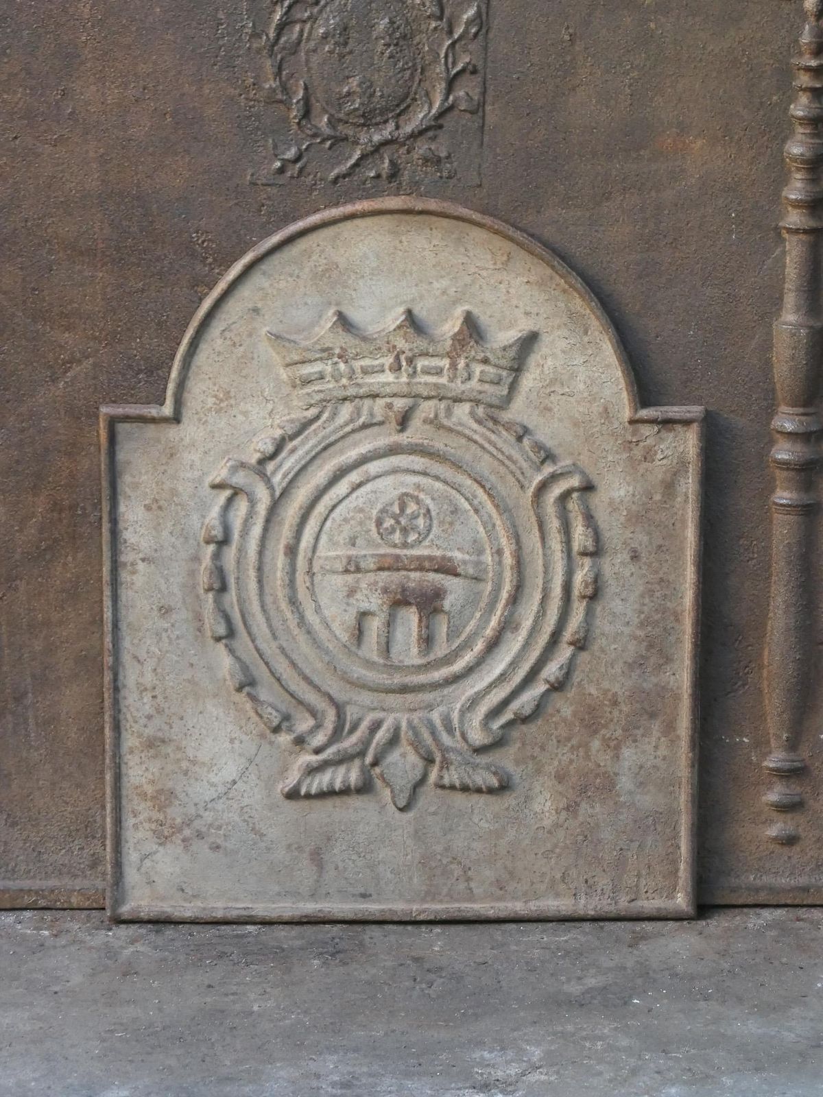 French Louis XIV Style 'Coat Of Arms' Fireback / Backsplash, 20th Century photo furniture