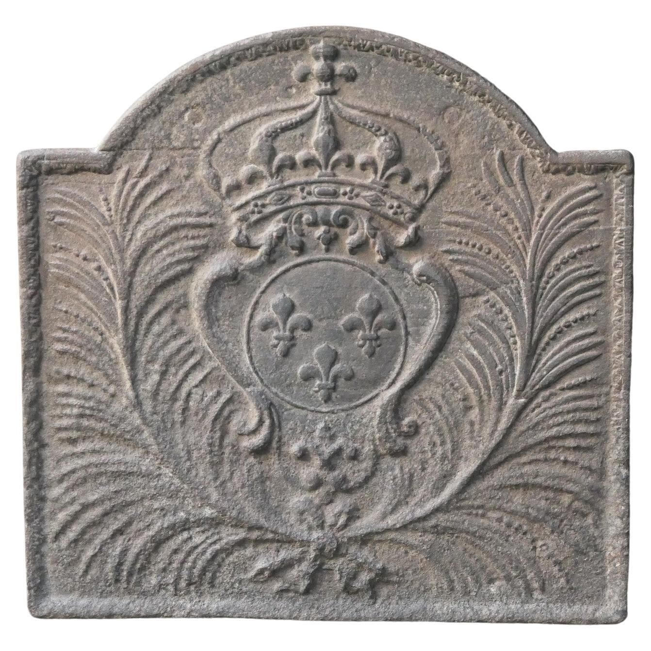 18th Century French Louis XV 'Arms Of France' Fireback / Backsplash