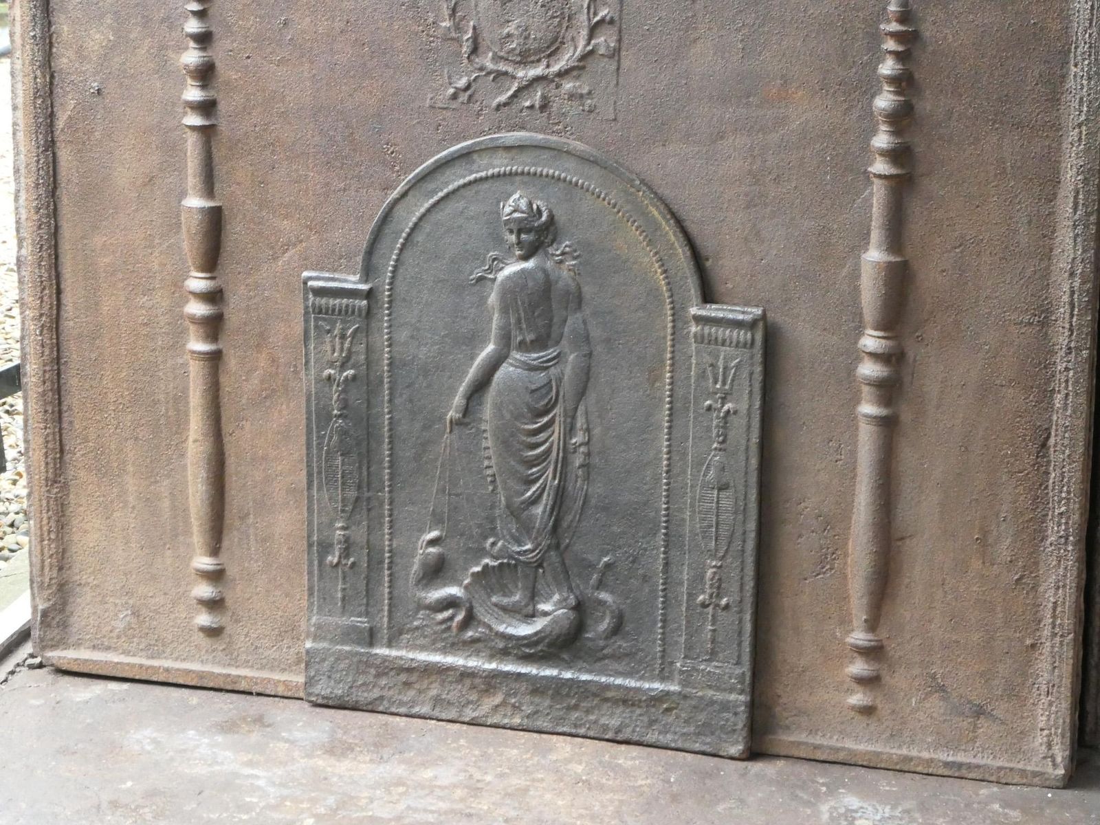 Antique French Neoclassical Period Fireback / Backsplash, 18th   19th C. photo 508.0