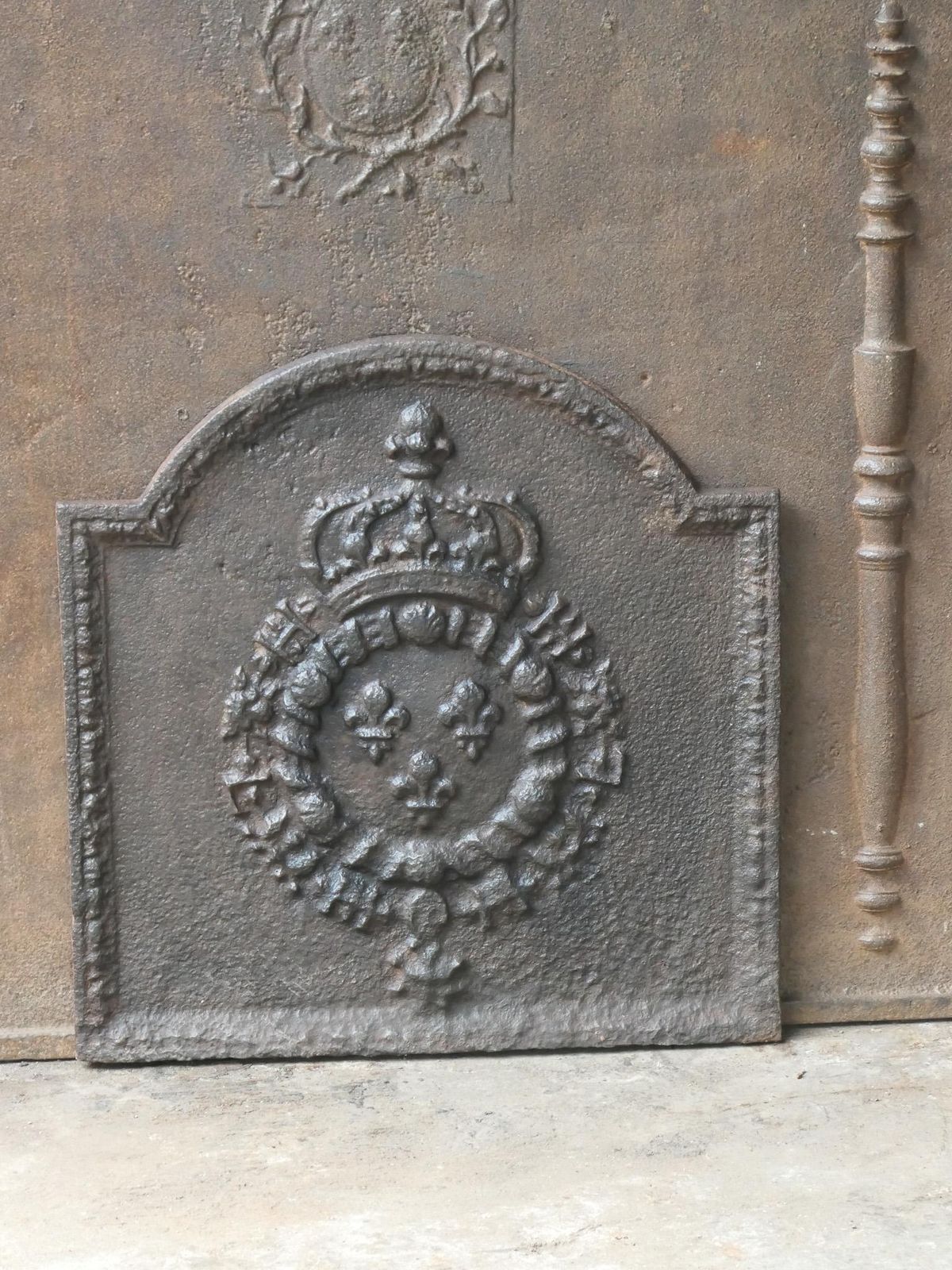 18th 19th Century French Louis XIV 'Arms Of France' Fireback / Backsplash photo Home Fixtures