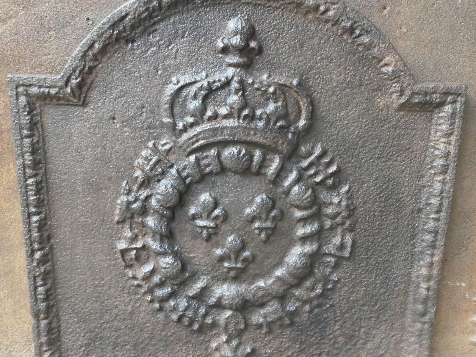 photo buy 18th 19th Century French Louis XIV 'Arms Of France' Fireback / Backsplash