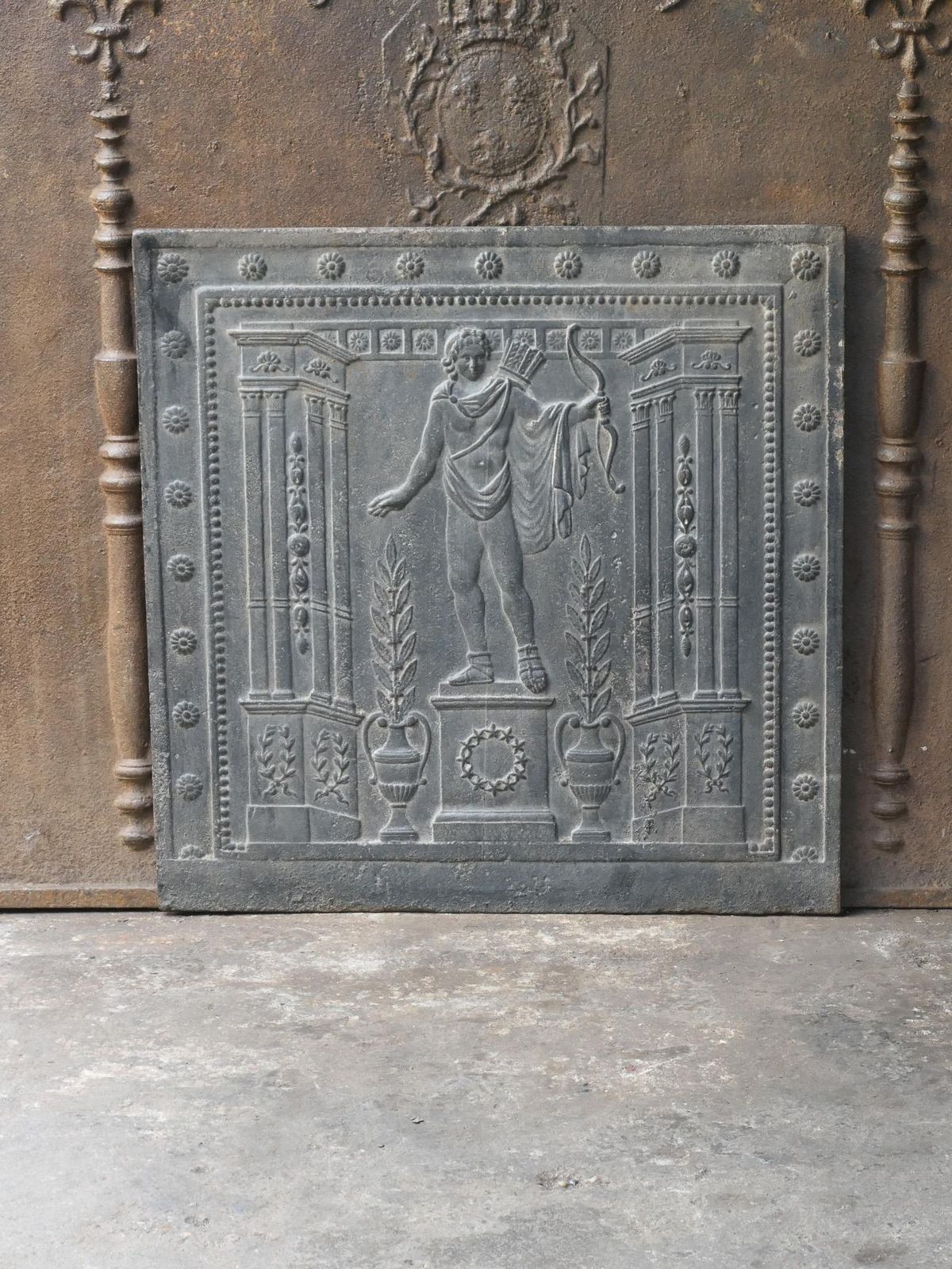 French Neoclassical 'Diana' Fireback / Backsplash, 18th 19th Century photo Home Fixtures