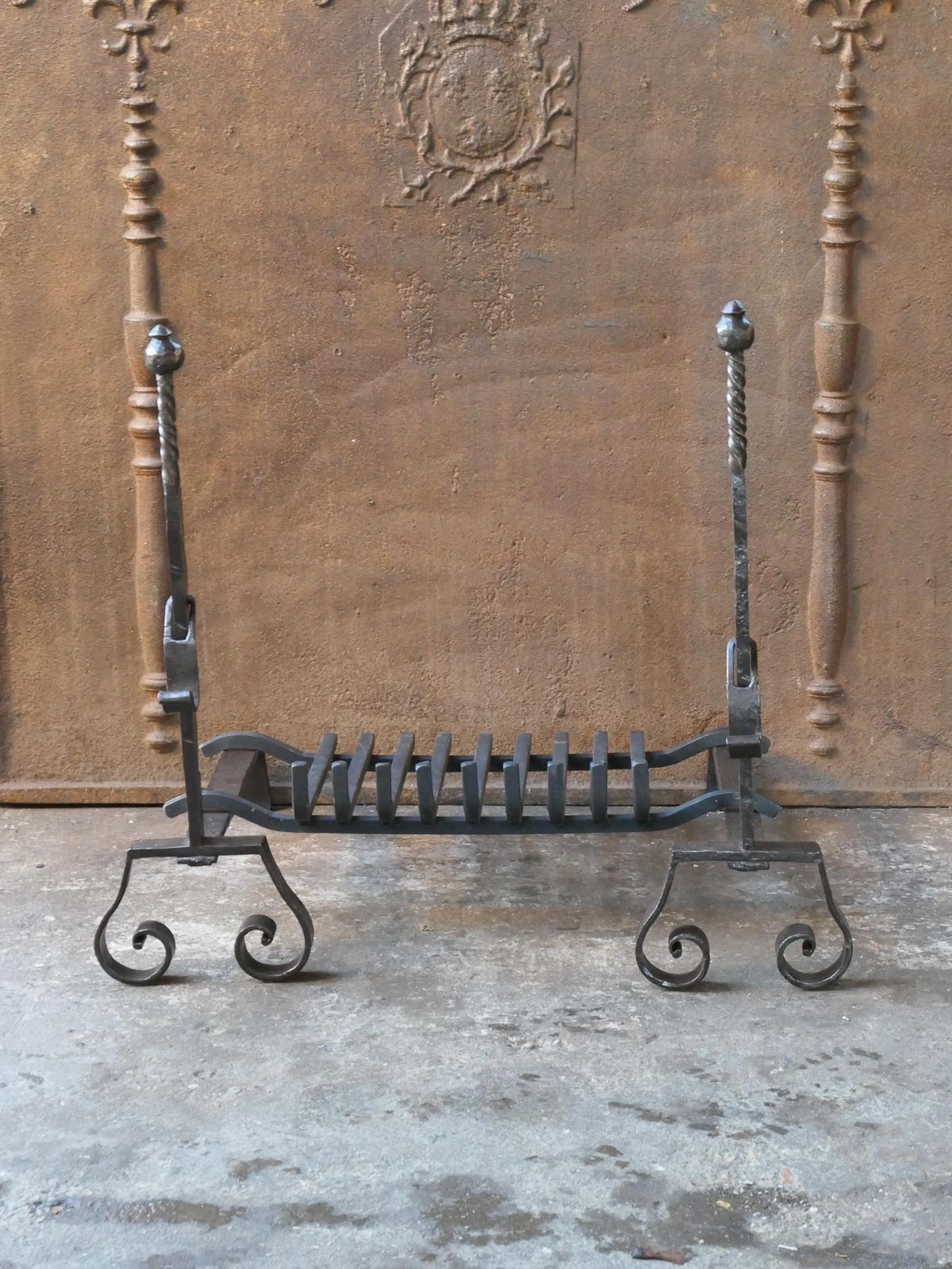 French Louis XV Period Fireplace Grate Or Fire Basket, 18th Century photo for sale