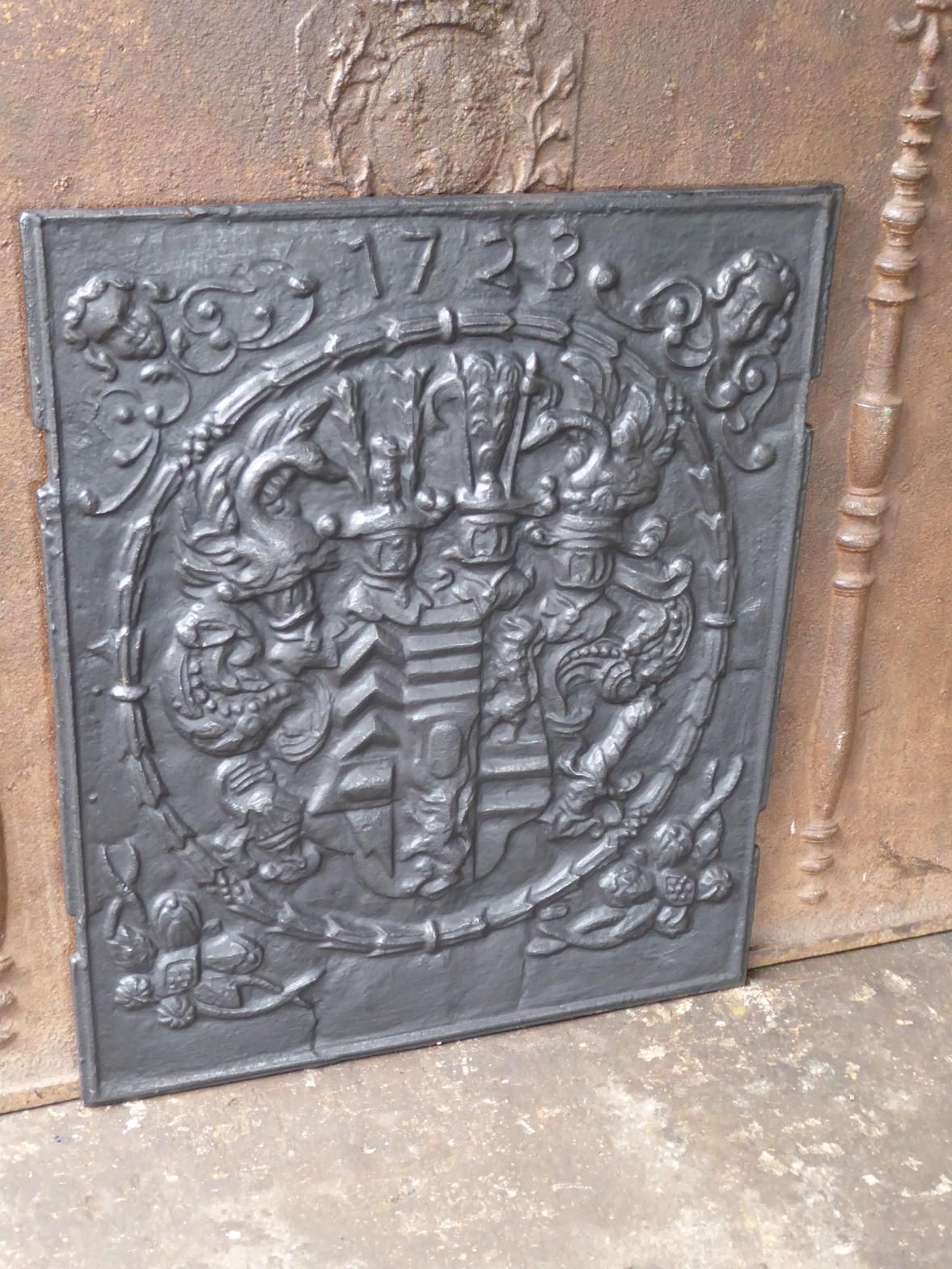 German Louis XV Style 'Coat Of Arms' Fireback / Backsplash photo Home Fixtures