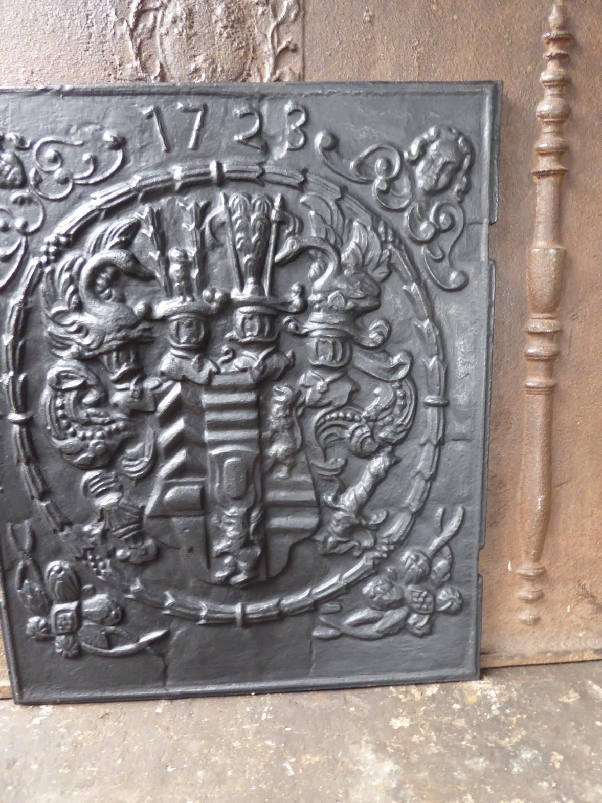 German Louis XV Style 'Coat Of Arms' Fireback / Backsplash photo buy