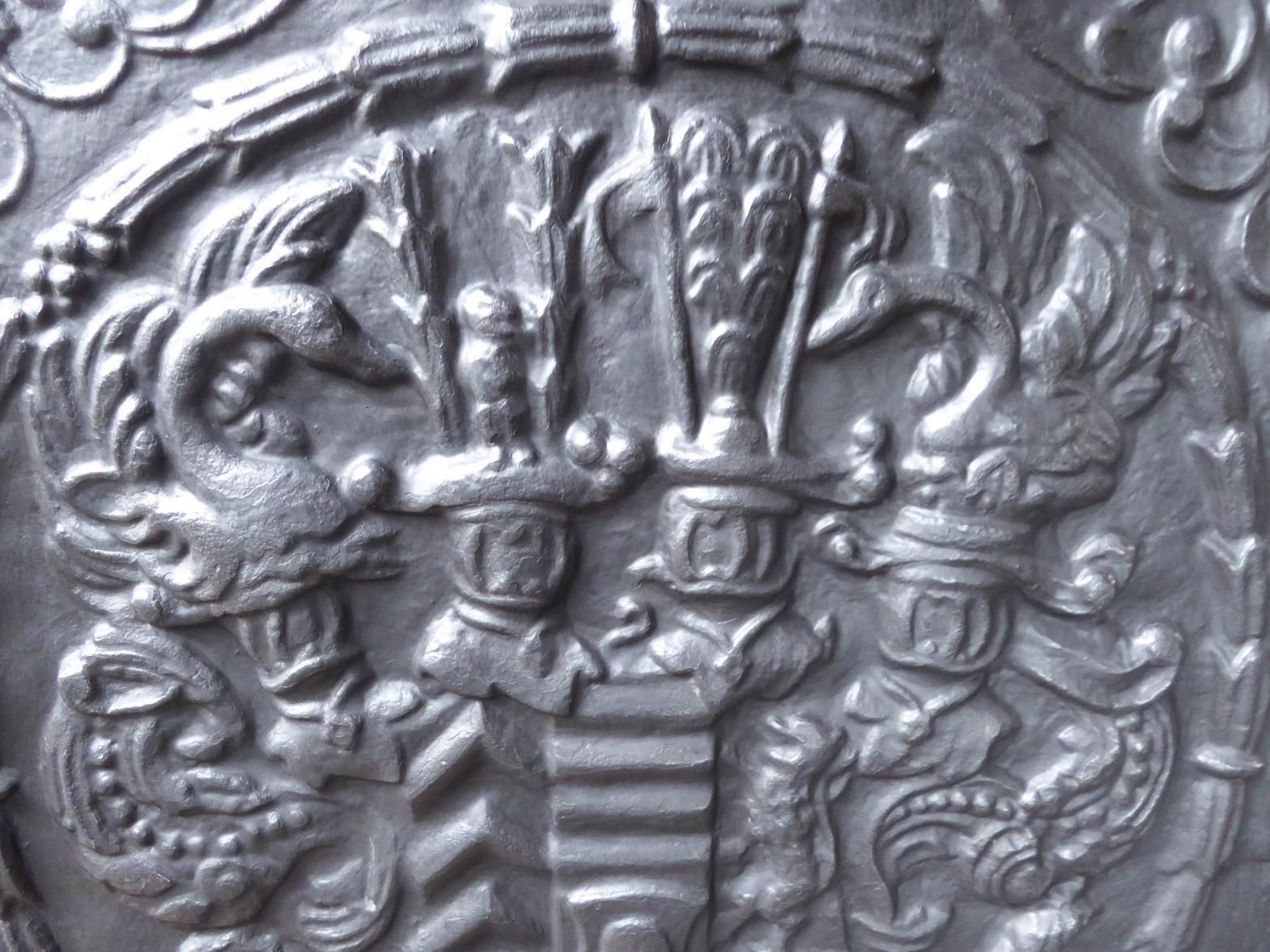 photo furniture German Louis XV Style 'Coat Of Arms' Fireback / Backsplash