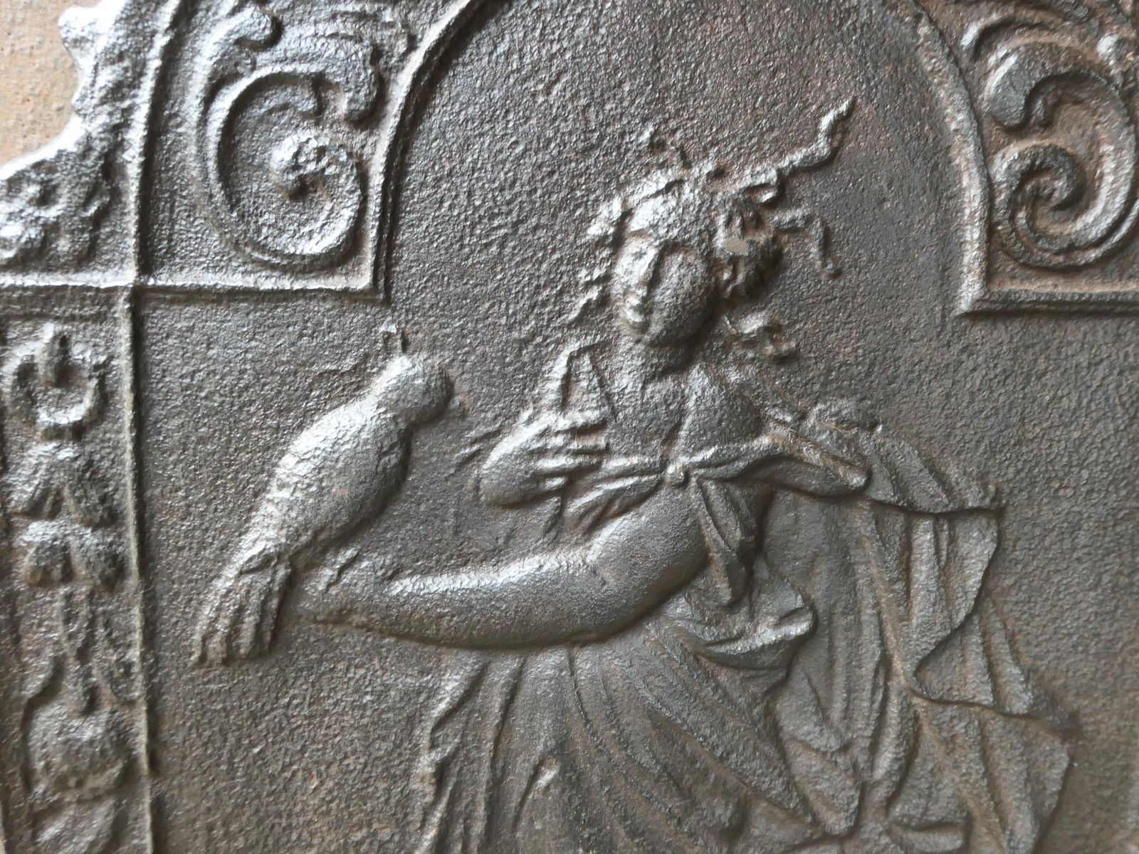 Antique Dutch Louis XIV Period 'The Hope' Fireback / Backsplash, 17th Century photo vintage