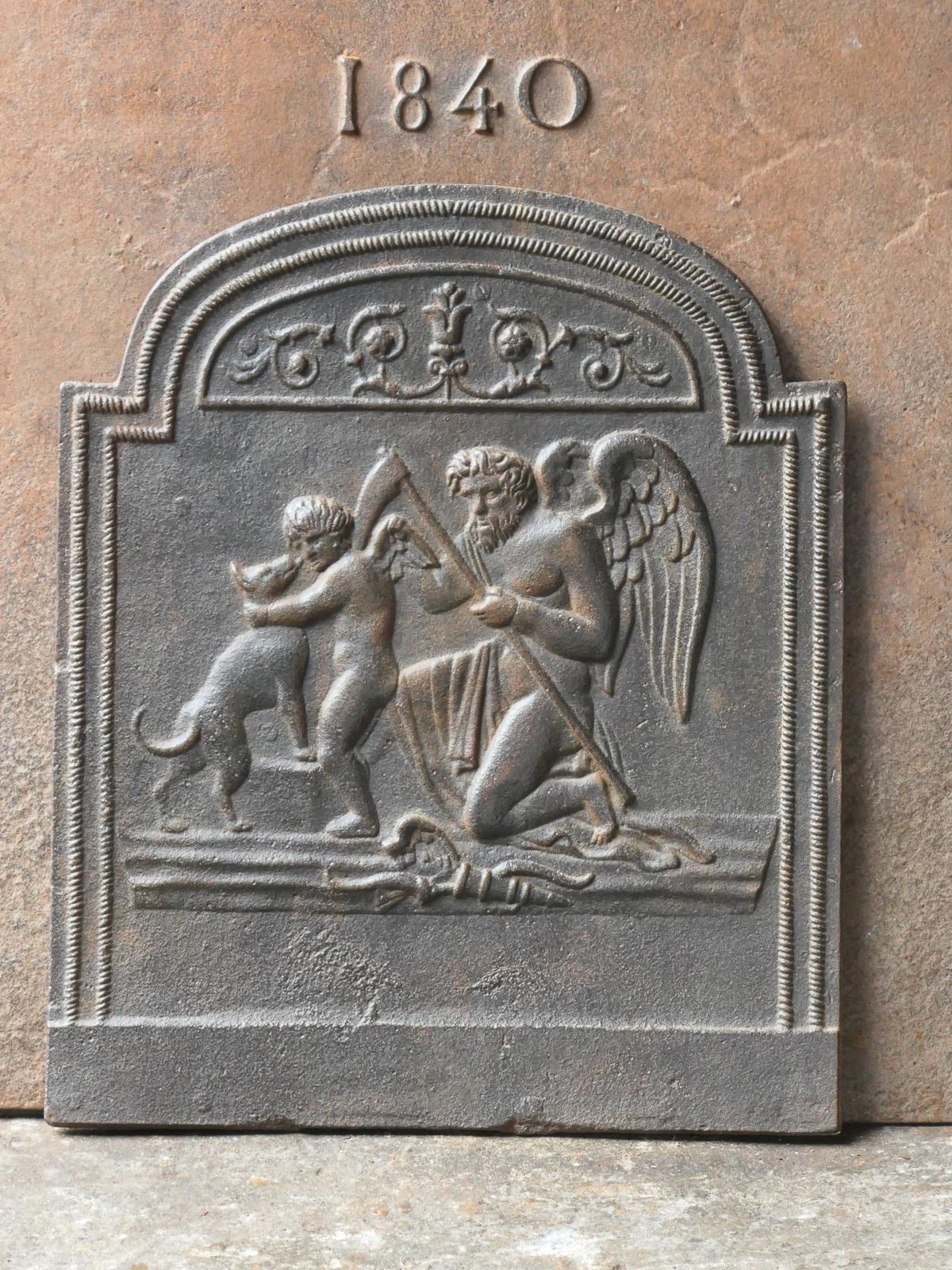 18th 19th Century French 'The Time' Fireback / Backsplash photo for sale