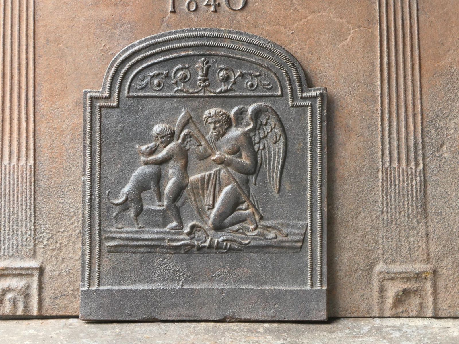 18th 19th Century French 'The Time' Fireback / Backsplash photo 491.0