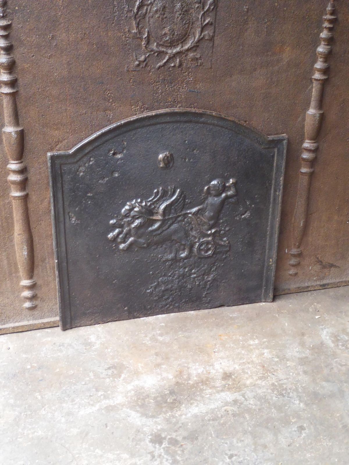 18th Century French Louis XV 'Cupid' Fireback / Backsplash photo Home Fixtures