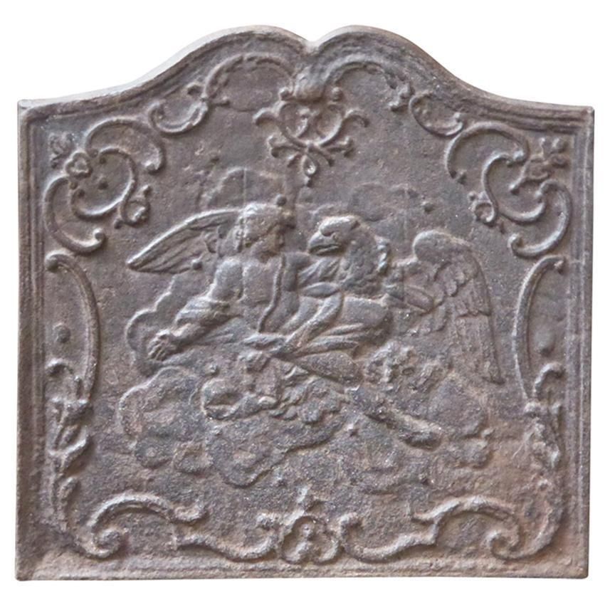 18th 19th Century French 'Abduction Of Ganymede' Fireback / Backsplash