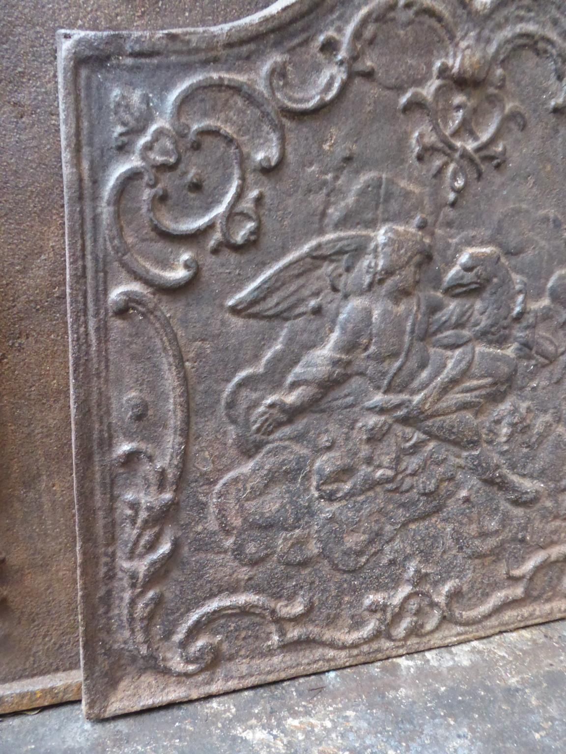 18th 19th Century French 'Abduction Of Ganymede' Fireback / Backsplash photo vinterior