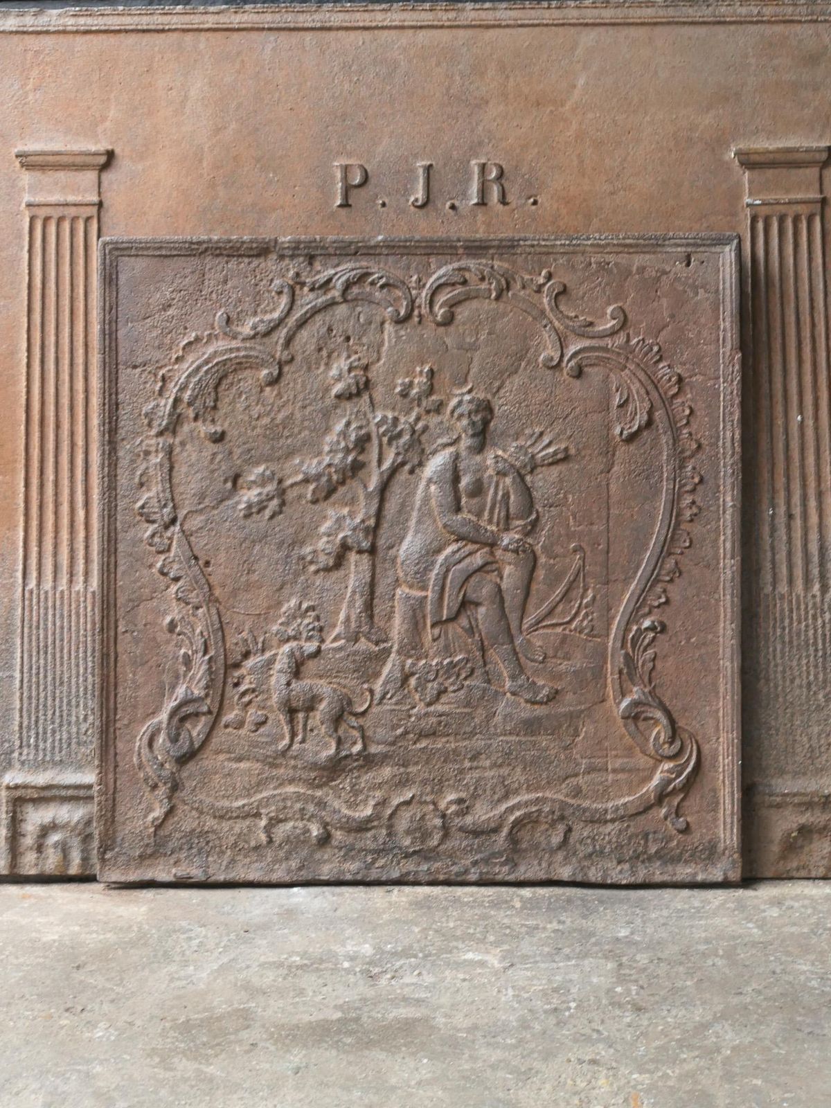 18th Century Louis XV Period Fireback / Backsplash With Diana Bathing photo for sale