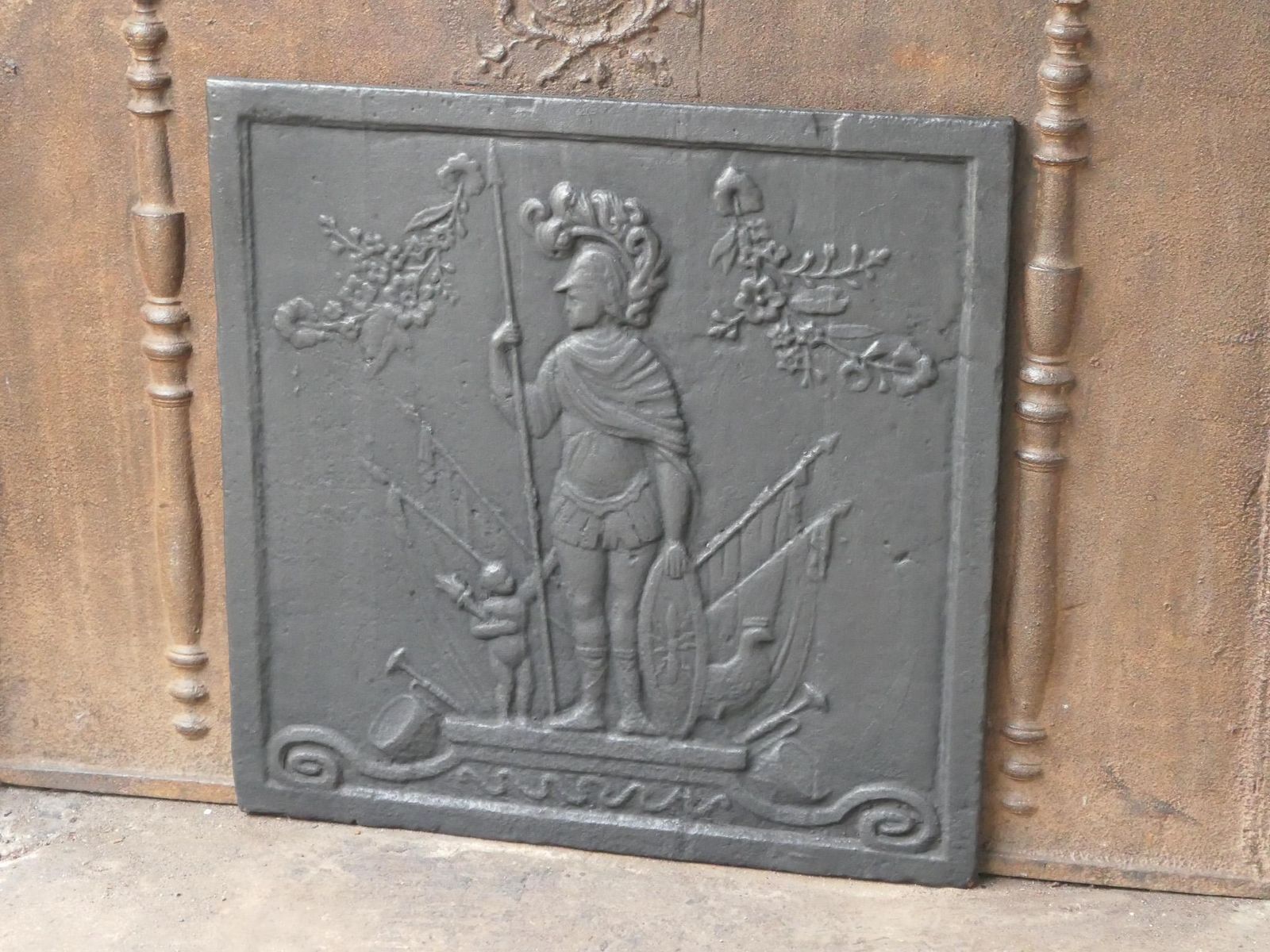 Antique French 'Mars' Fireback / Backsplash, 19th Century photo buy