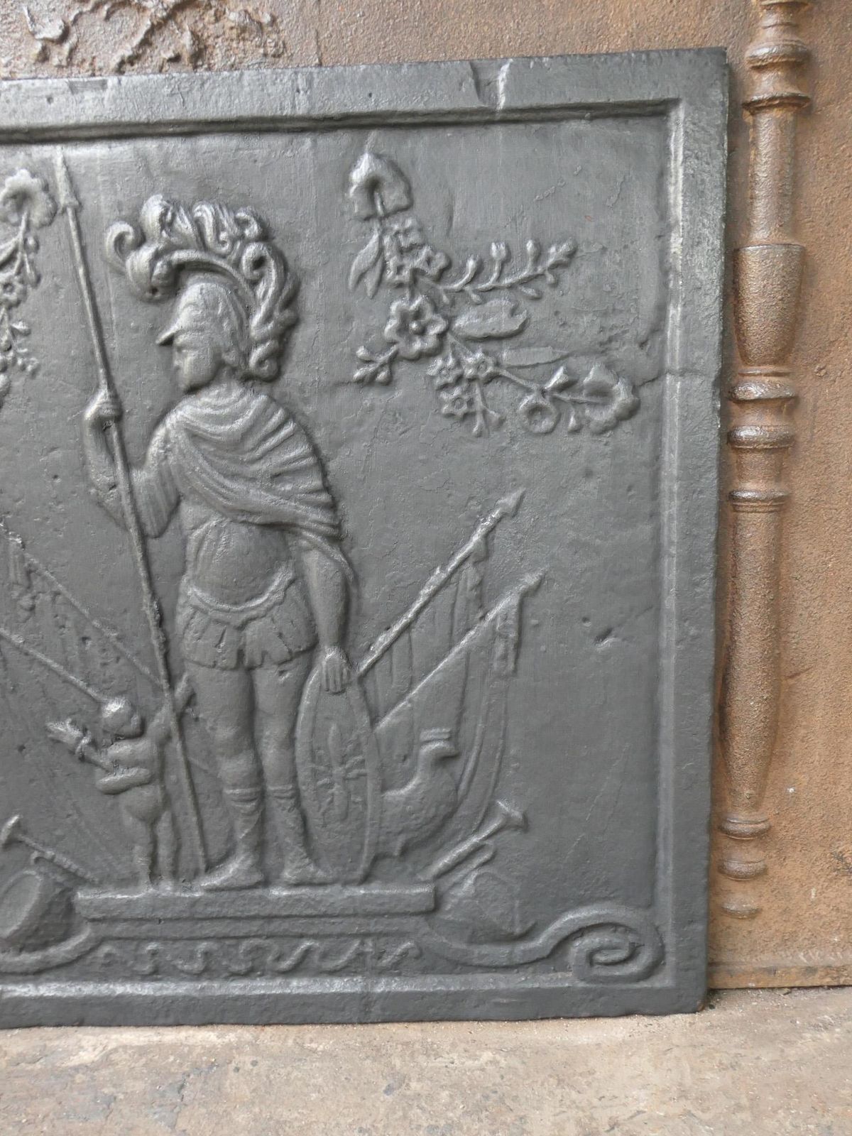 photo buy Antique French 'Mars' Fireback / Backsplash, 19th Century