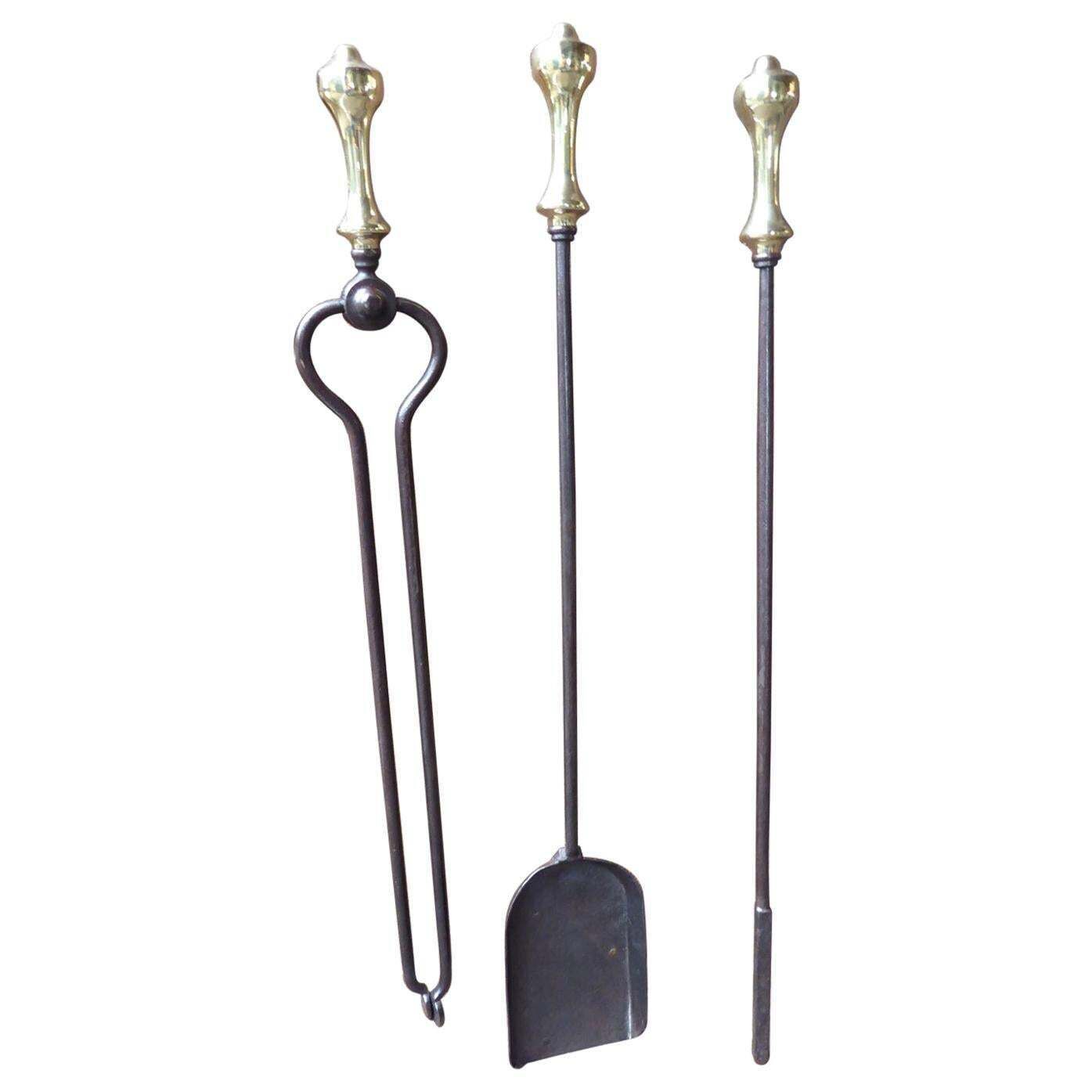 Victorian Fireplace Tools Or Fire Irons, 19th Century, English