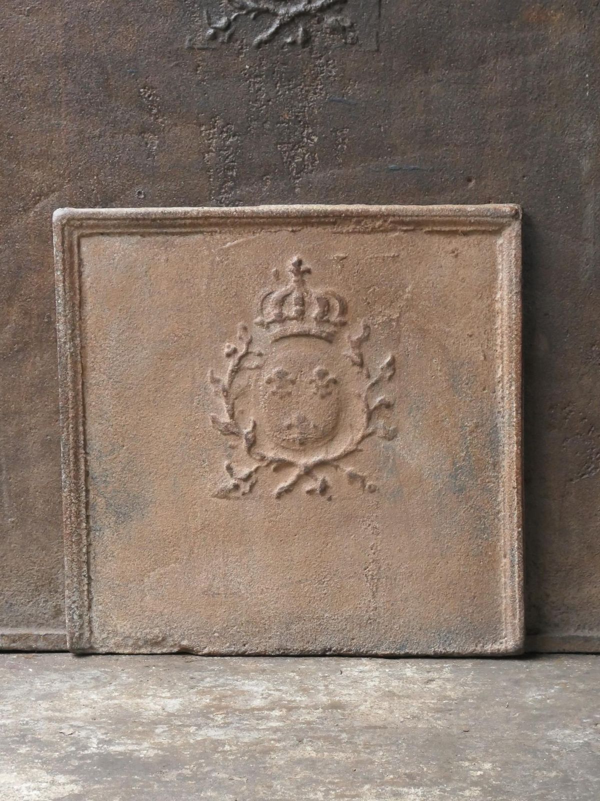 18th Century French Louis XV Period 'Arms Of France' Fireback / Backsplash photo for sale