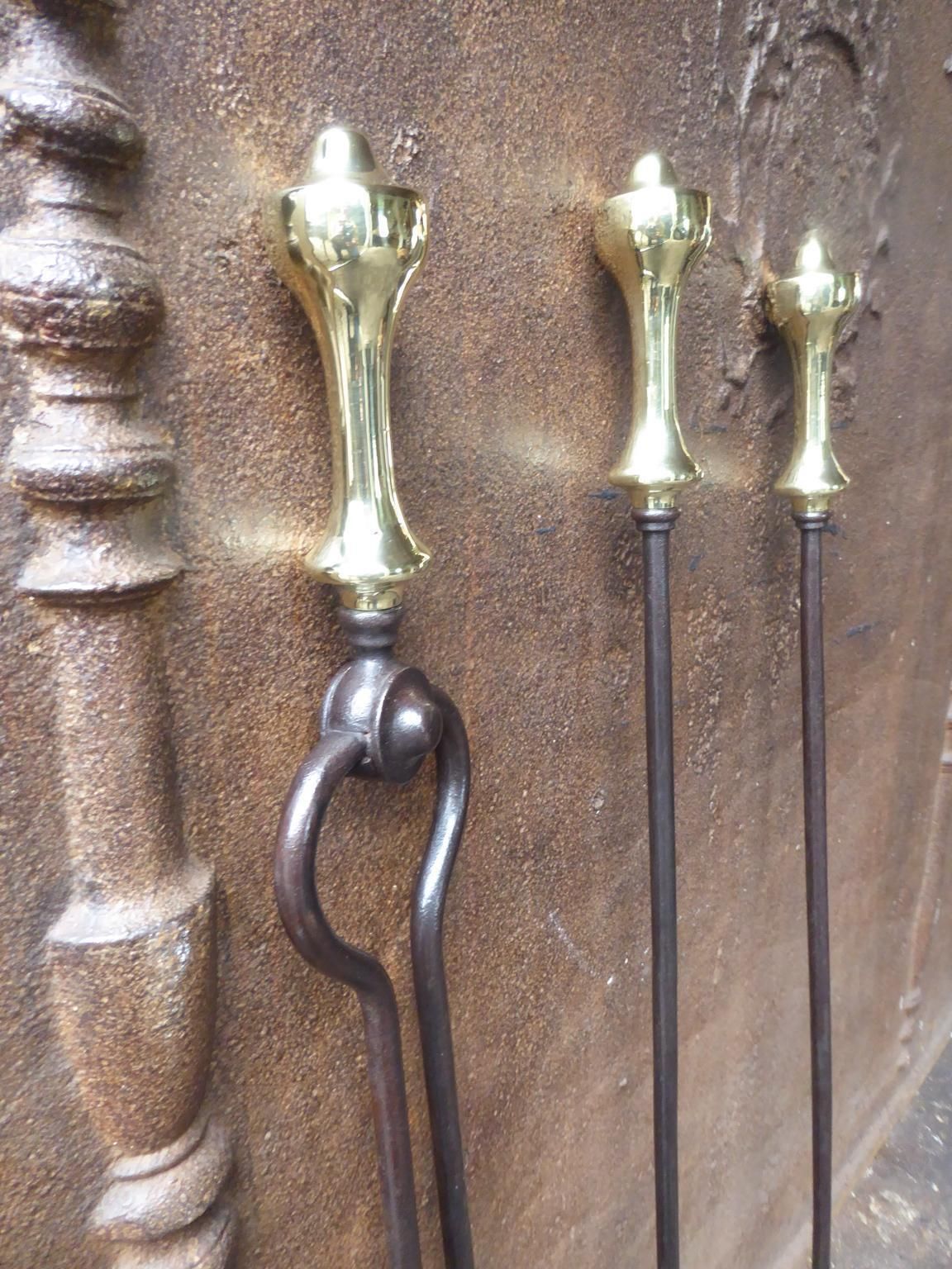 Victorian Fireplace Tools Or Fire Irons, 19th Century, English photo vinterior