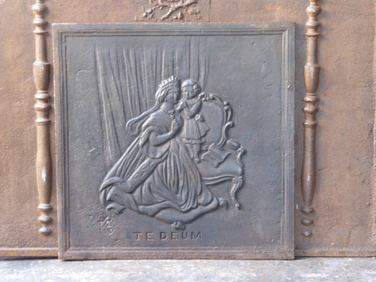 Antique French 'Mary Of Kevelaer' Fireback / Backsplash, 19th Century photo furniture