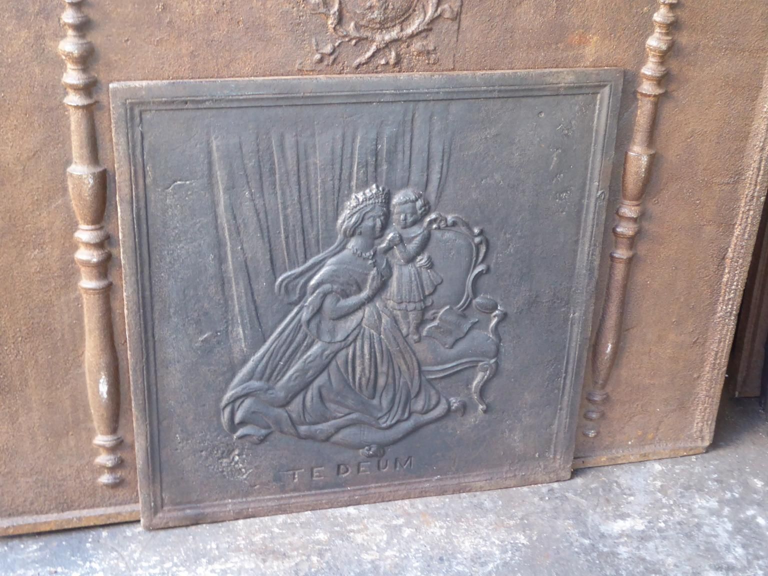 Antique French 'Mary Of Kevelaer' Fireback / Backsplash, 19th Century photo for sale