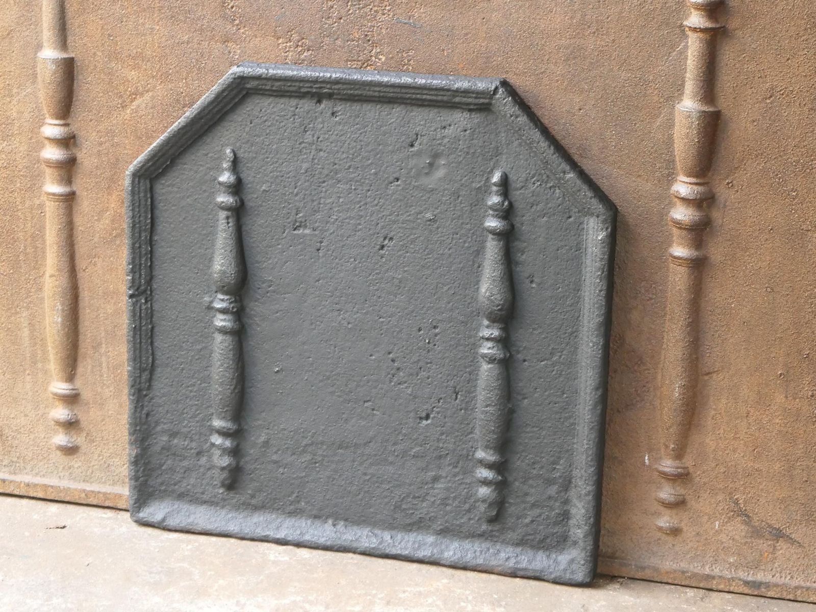 Antique French Louis XIV 'Pillars Of Hercules' Fireback / Backsplash photo 576.0