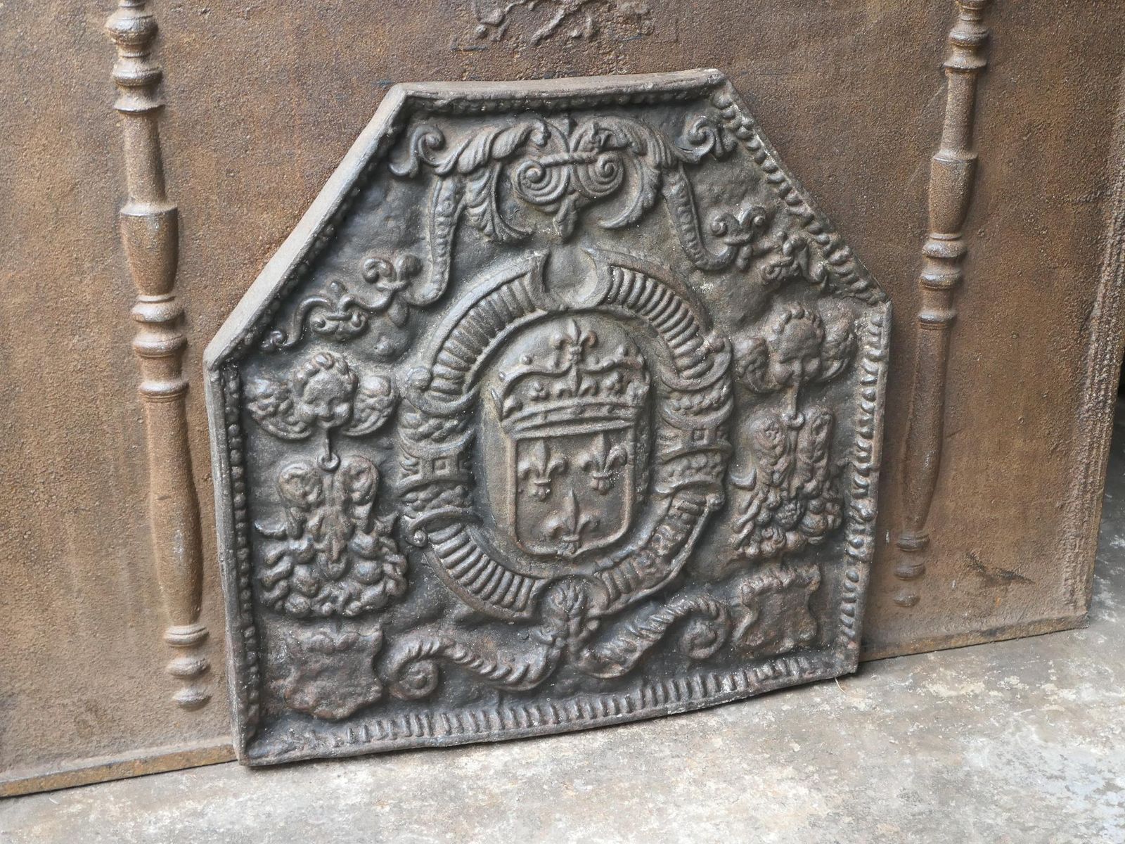 French Louis XIII Style 'Arms Of France' Fireback / Backsplash photo 593.0
