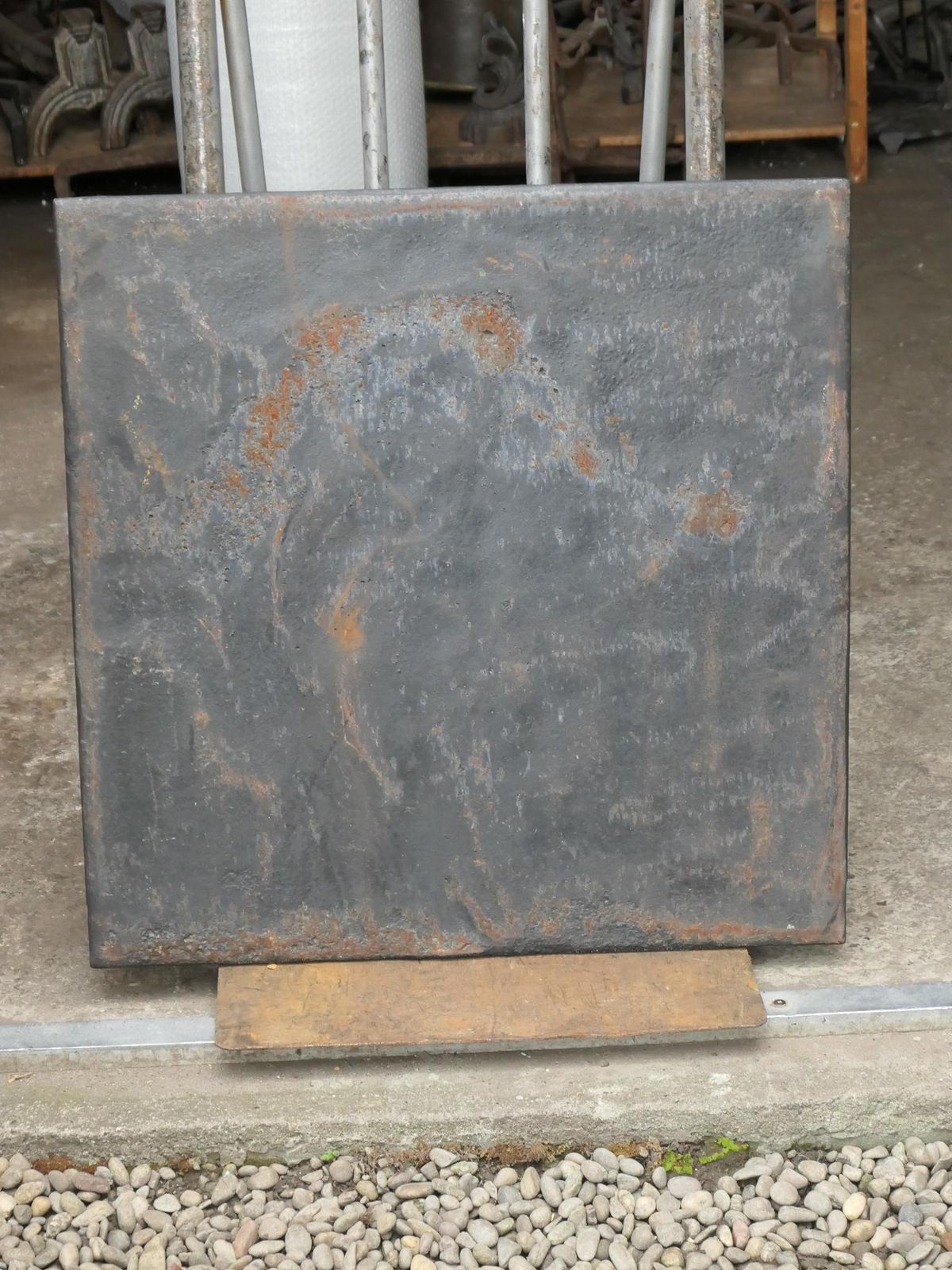 Antique French 'Cupid' Fireback / Backsplash, 18th 19th Century photo vintage